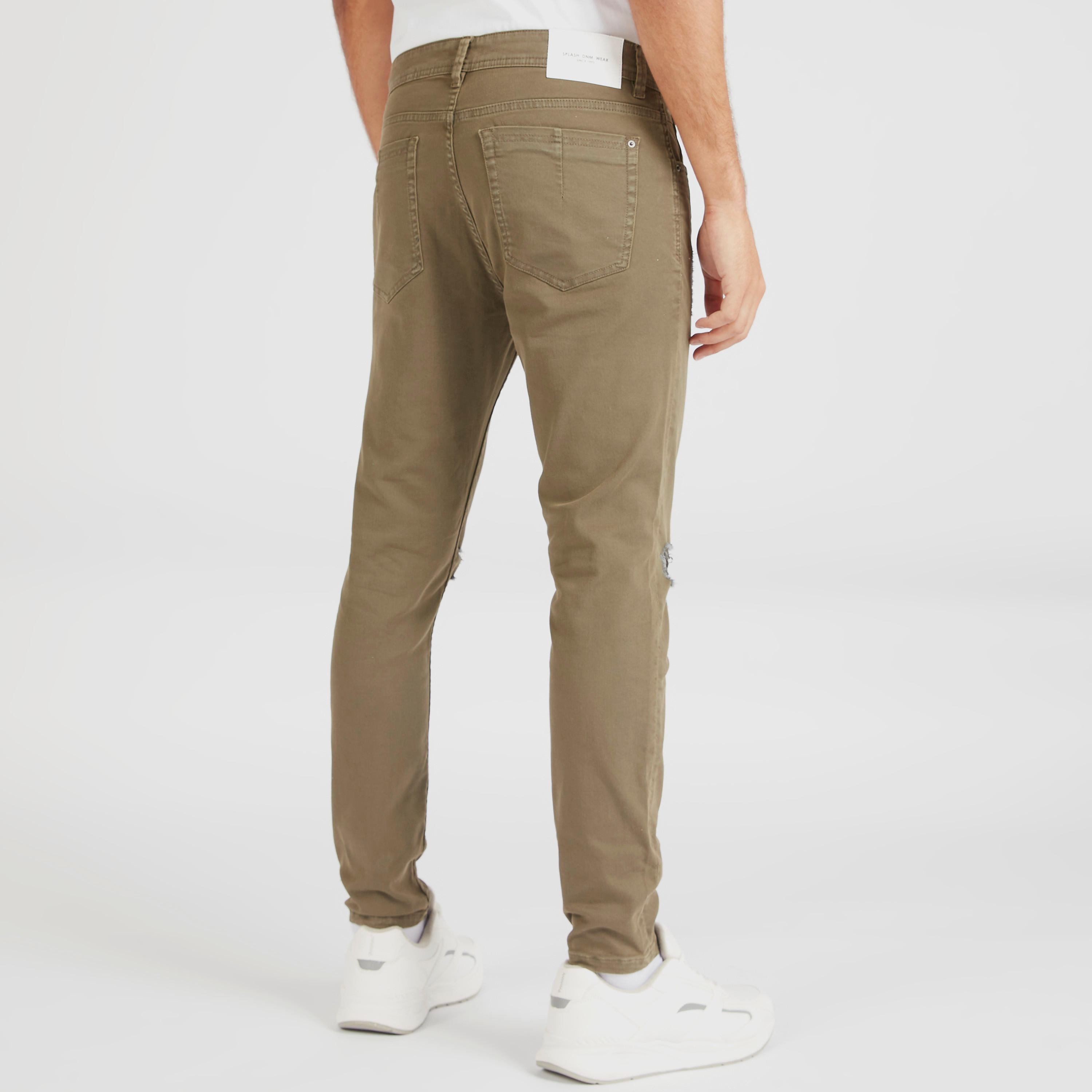 Lee Cooper Ripped Mid-Rise Denim Jeans with Button Closure-men-clothing-bottoms-jeans-image-4