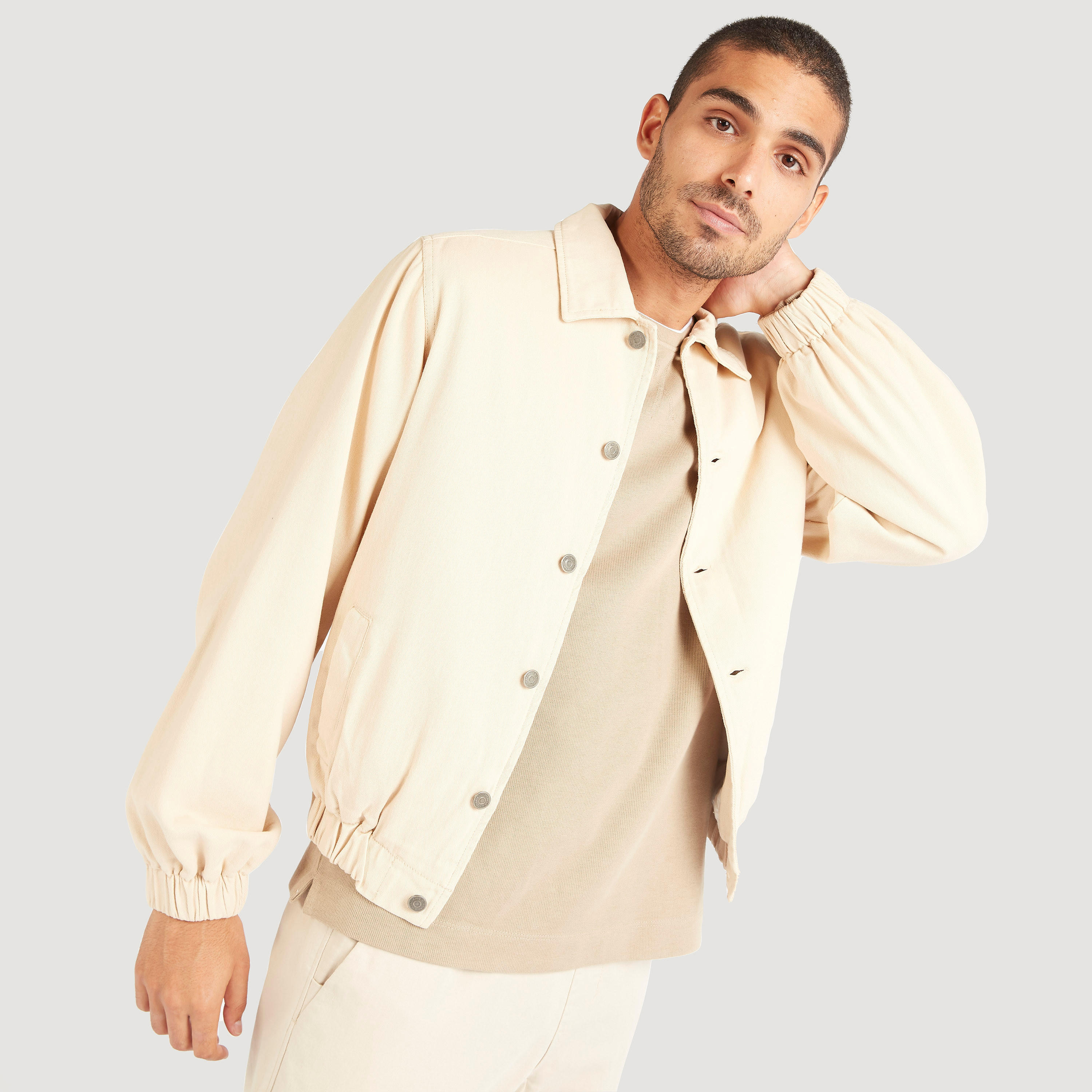 Solid Denim Jacket with Button Closure and Pockets-men-clothing-jacketsandblazers-jackets-image-1