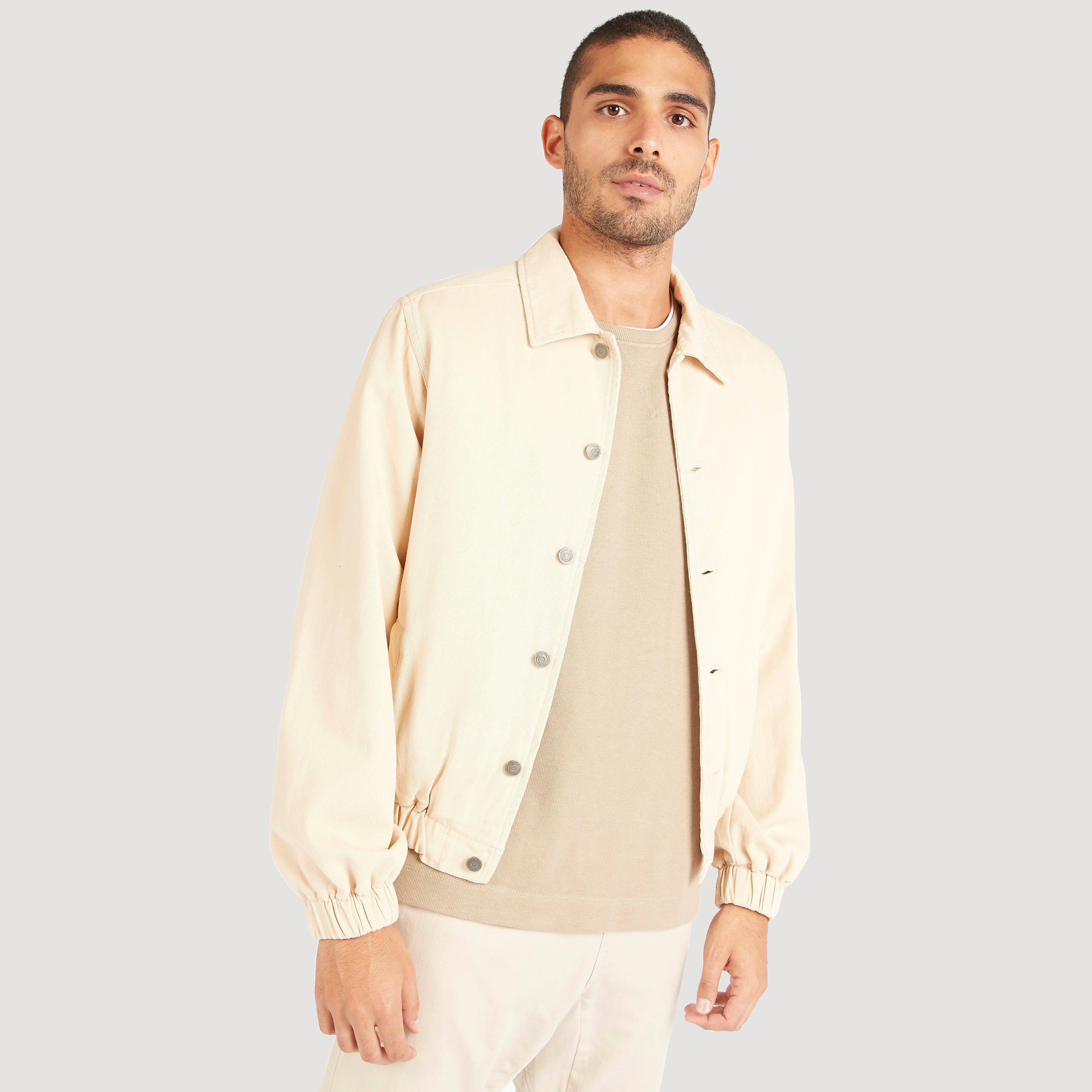 Solid Denim Jacket with Button Closure and Pockets-men-clothing-jacketsandblazers-jackets-image-3