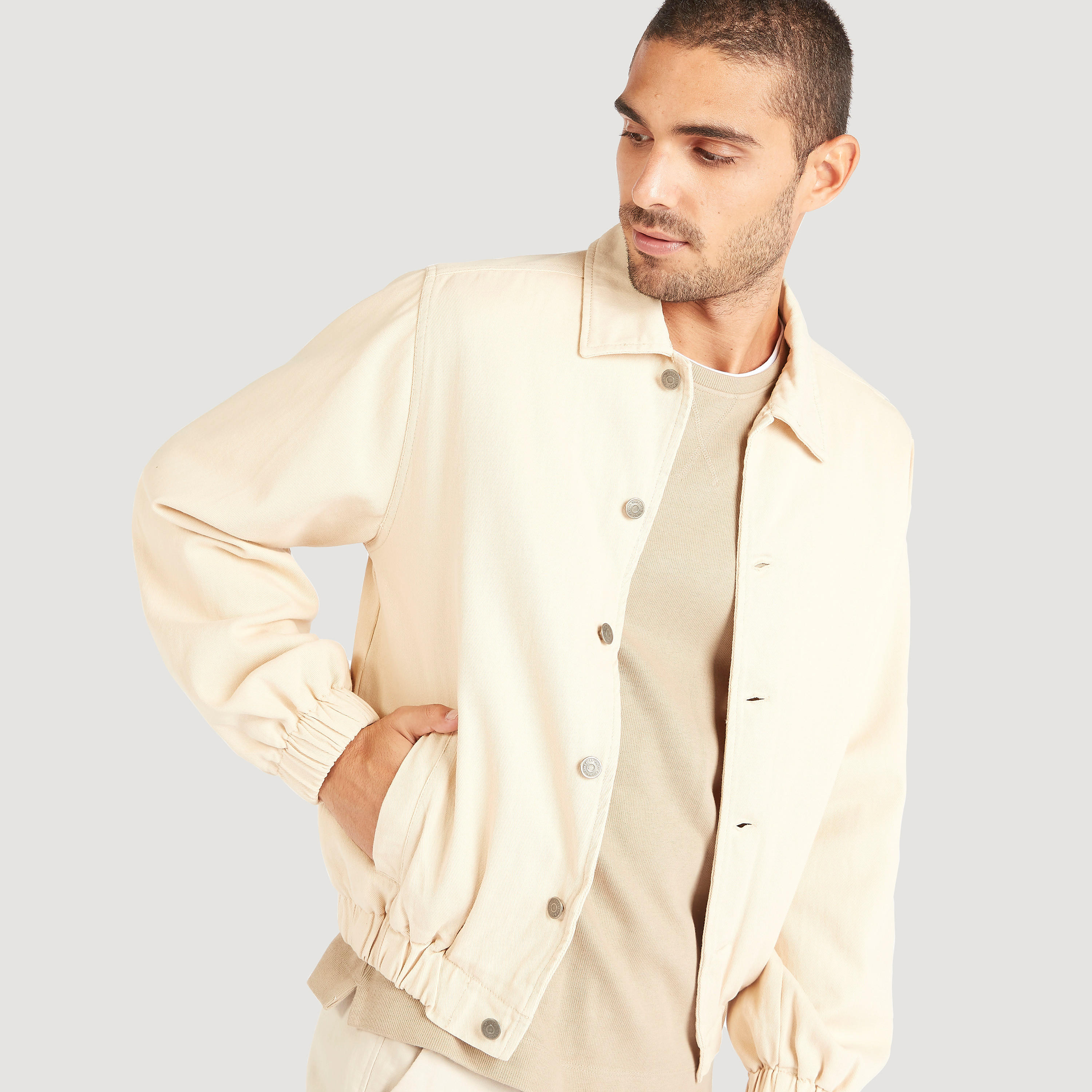 Solid Denim Jacket with Button Closure and Pockets-men-clothing-jacketsandblazers-jackets-image-5