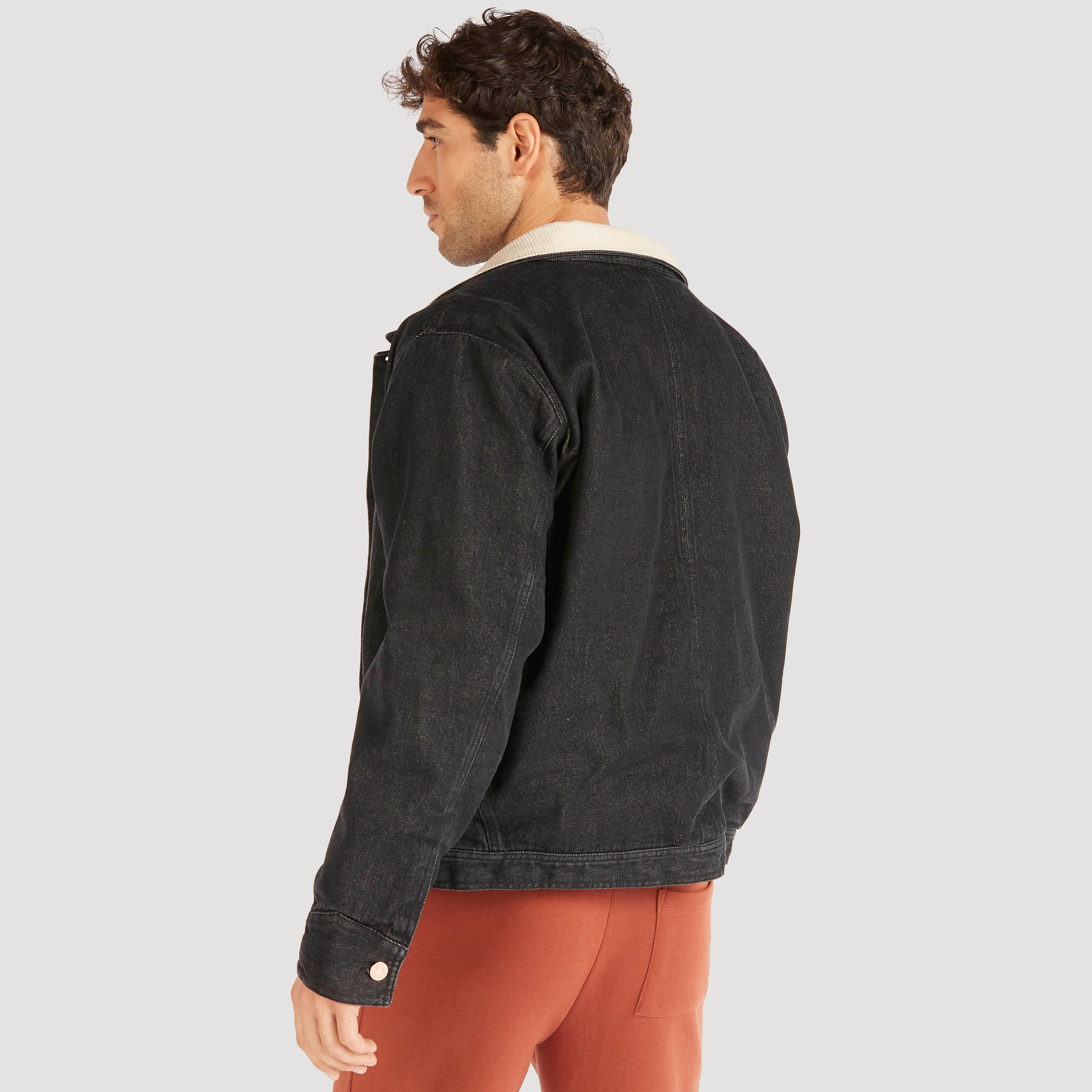 جاكيت دنيم سادة بزر إغلاق وجيوب-men-clothing-jacketsandblazers-jackets-image-5