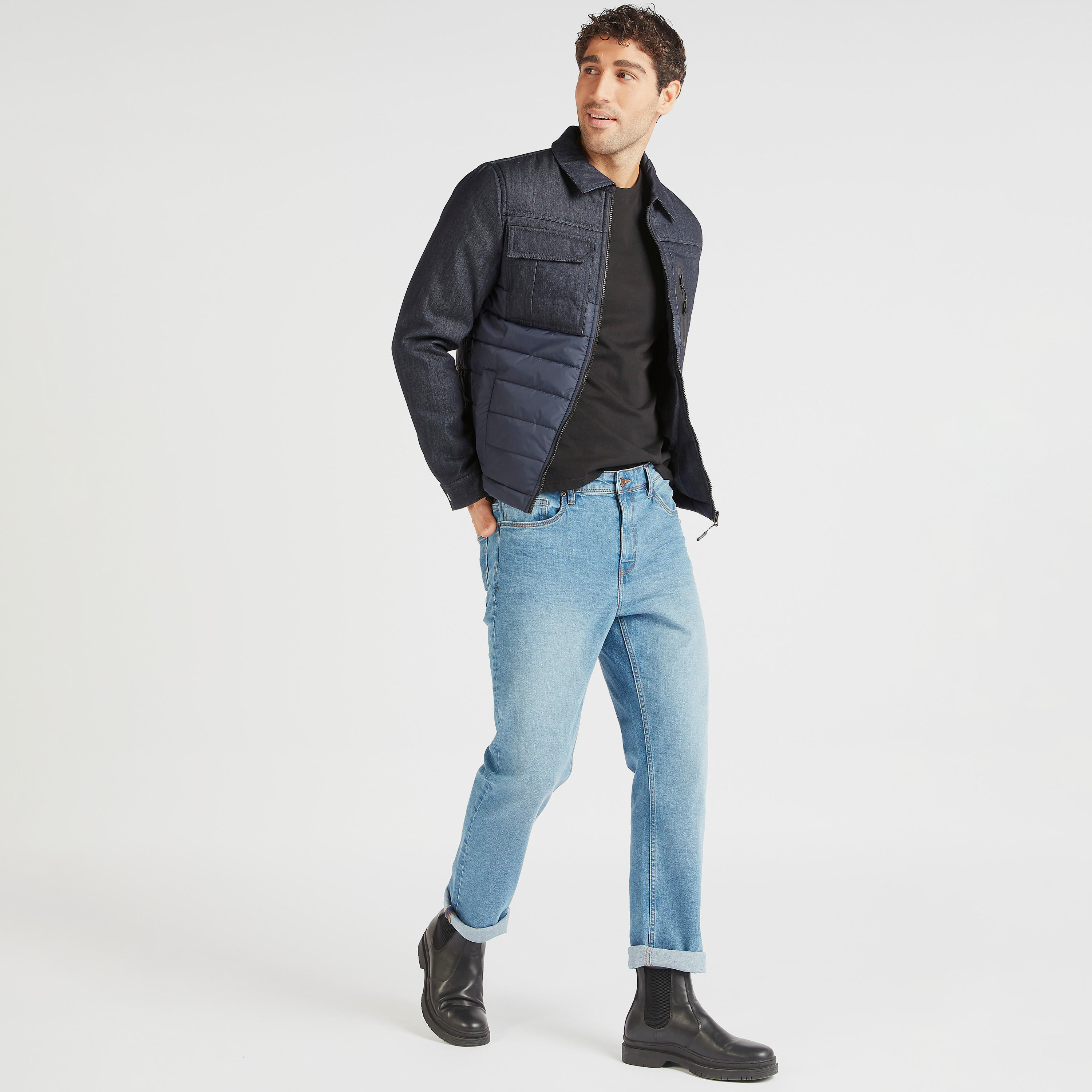 جاكيت بألواح وسحاب إغلاق وجيوب من لي كوبر-men-clothing-jacketsandblazers-jackets-image-2