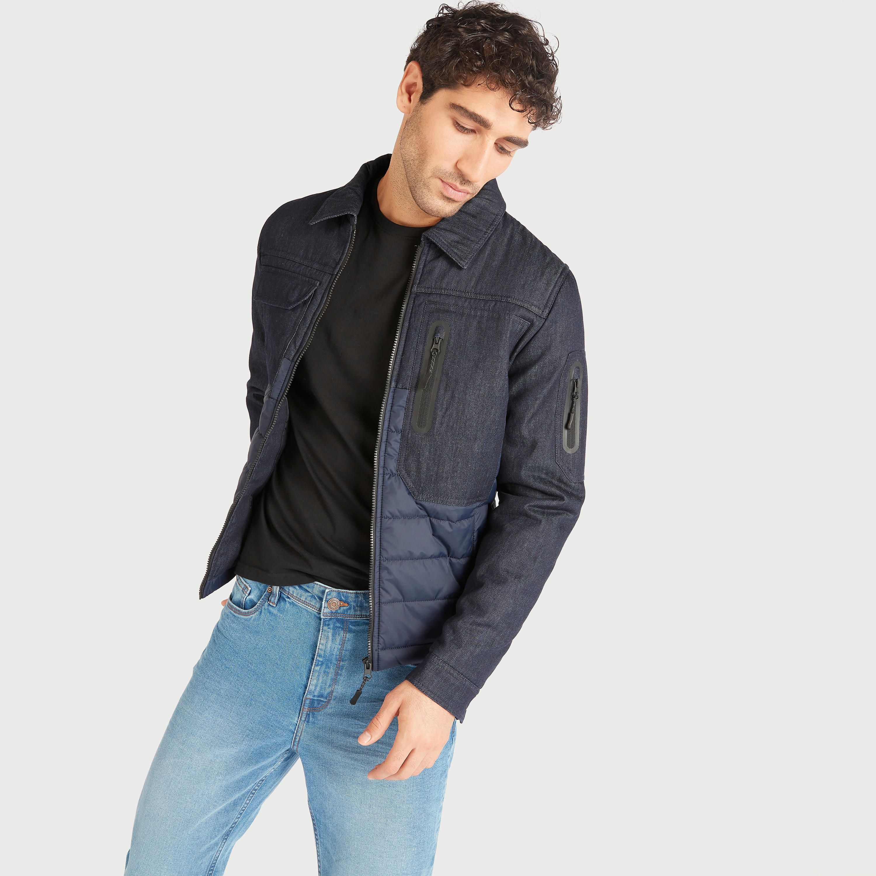 جاكيت بألواح وسحاب إغلاق وجيوب من لي كوبر-men-clothing-jacketsandblazers-jackets-image-5