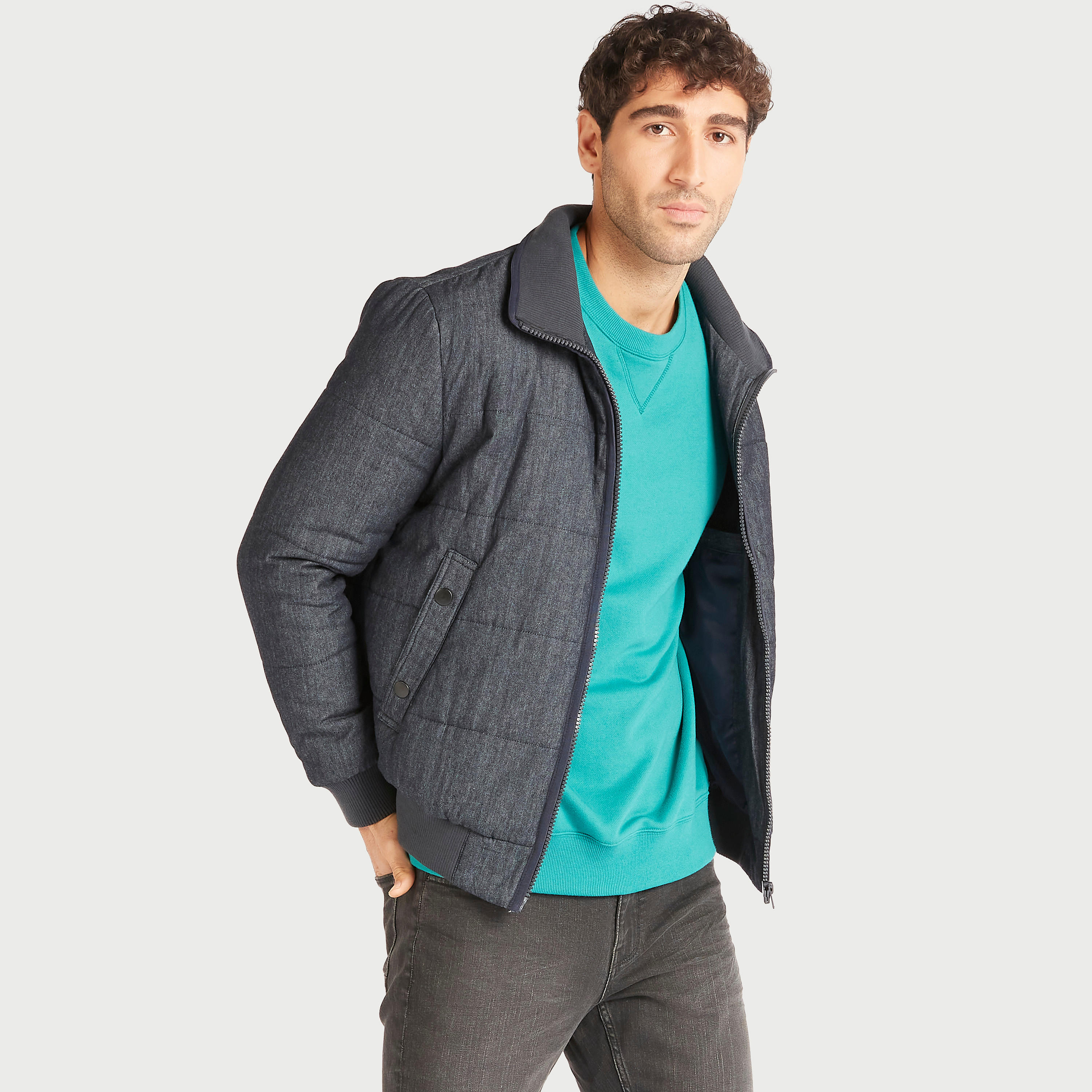 Solid Denim Jacket with Zip Closure and Pockets-men-clothing-jacketsandblazers-jackets-image-5