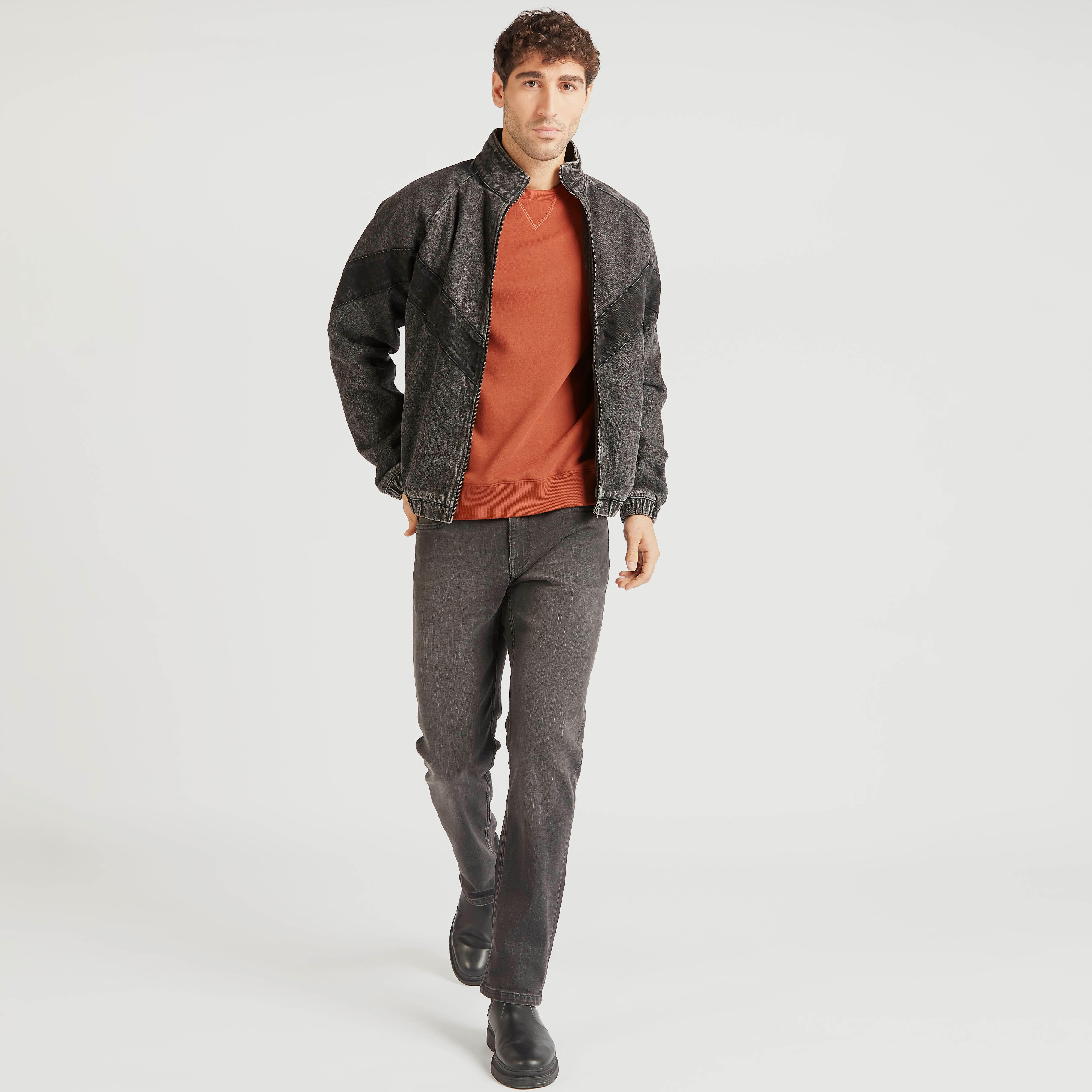 جاكيت دنيم سادة بسحّاب إغلاق وجيوب-men-clothing-jacketsandblazers-jackets-image-6