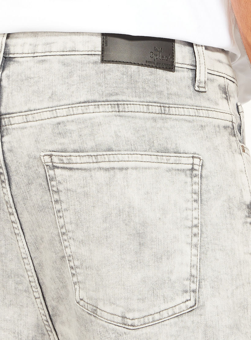 Solid Mid-Rise Jeans with Button Closure and Pockets-men-clothing-bottoms-jeans-image-5