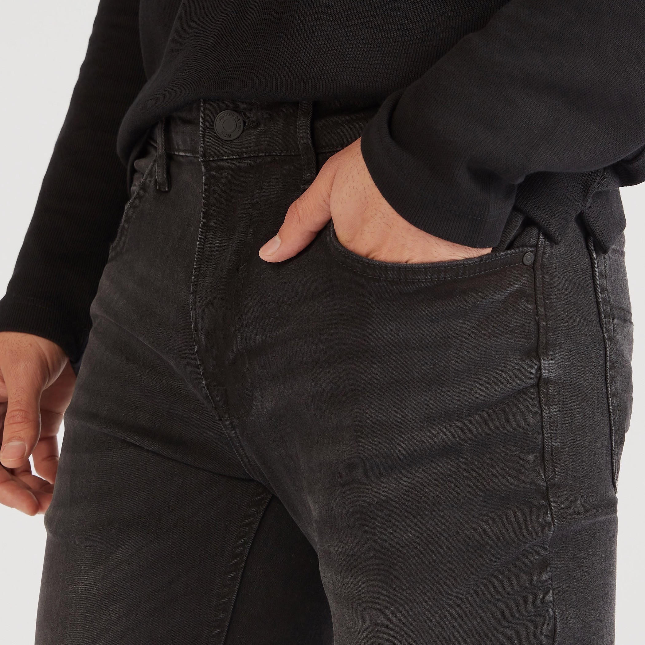 Solid Jeans with Pockets and Button Closure-men-clothing-bottoms-jeans-image-3