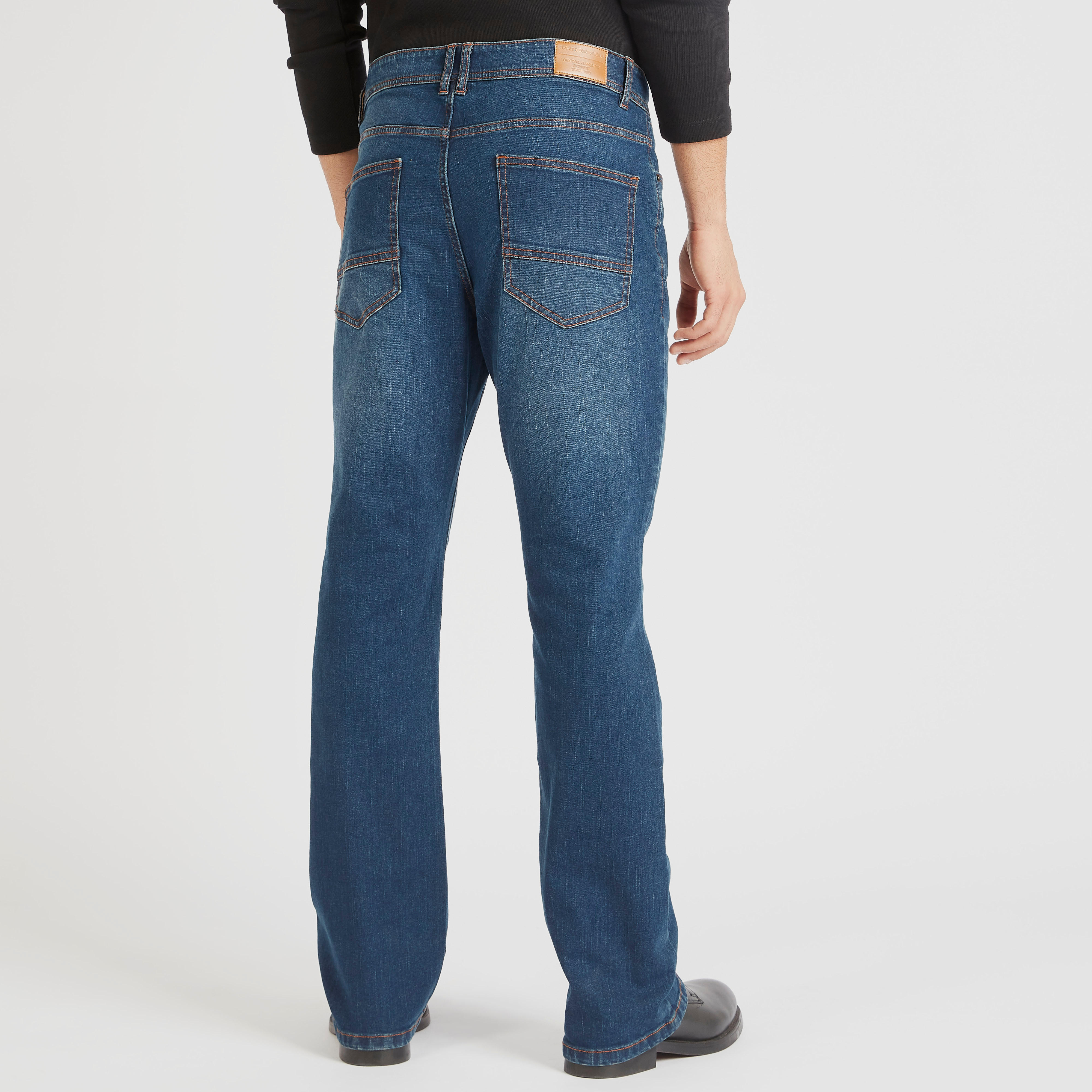 Solid Mid-Rise Jeans with Pockets and Button Closure-men-clothing-bottoms-jeans-image-4