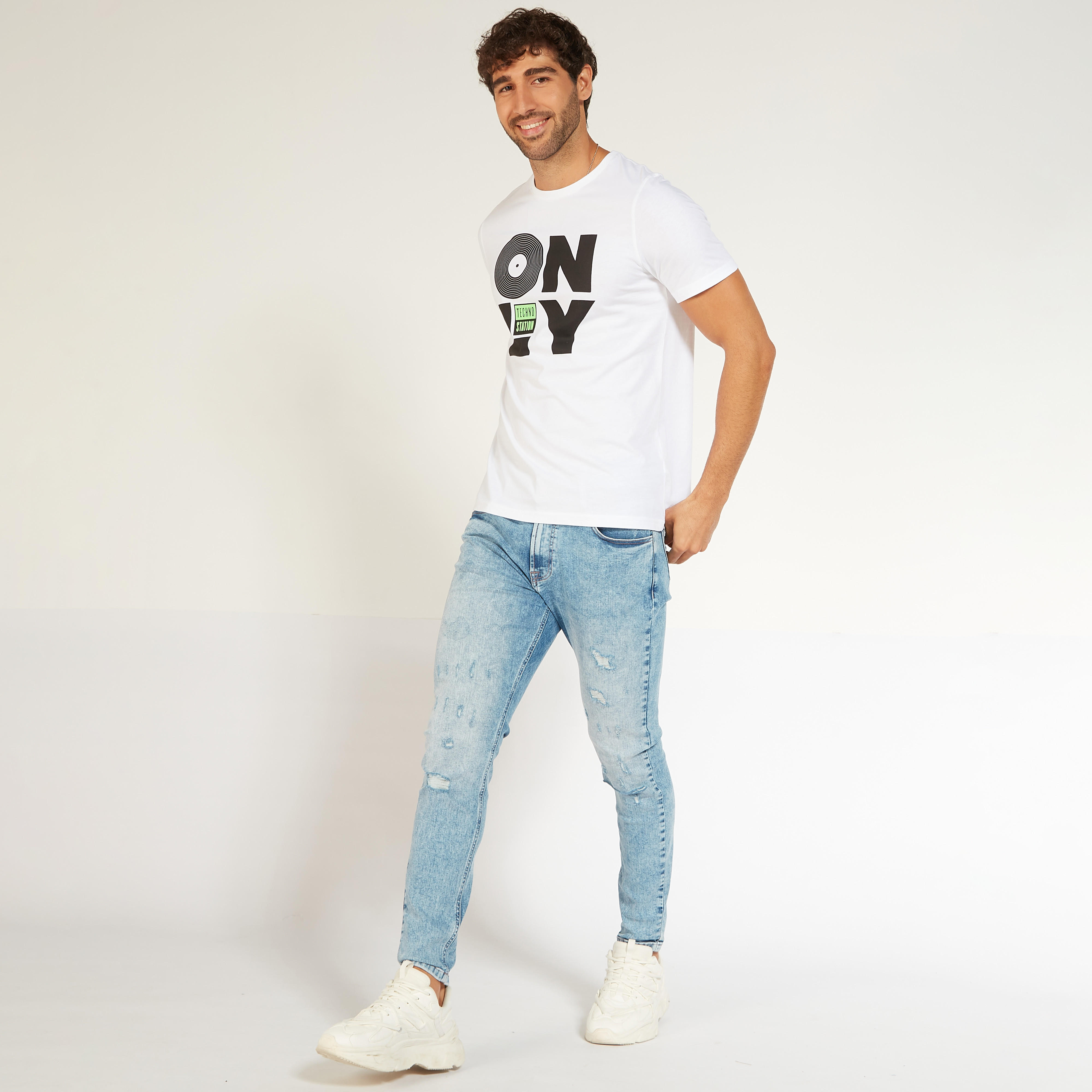 Ripped Denim Jeans with Button Closure and Pockets-men-clothing-bottoms-joggers-image-2