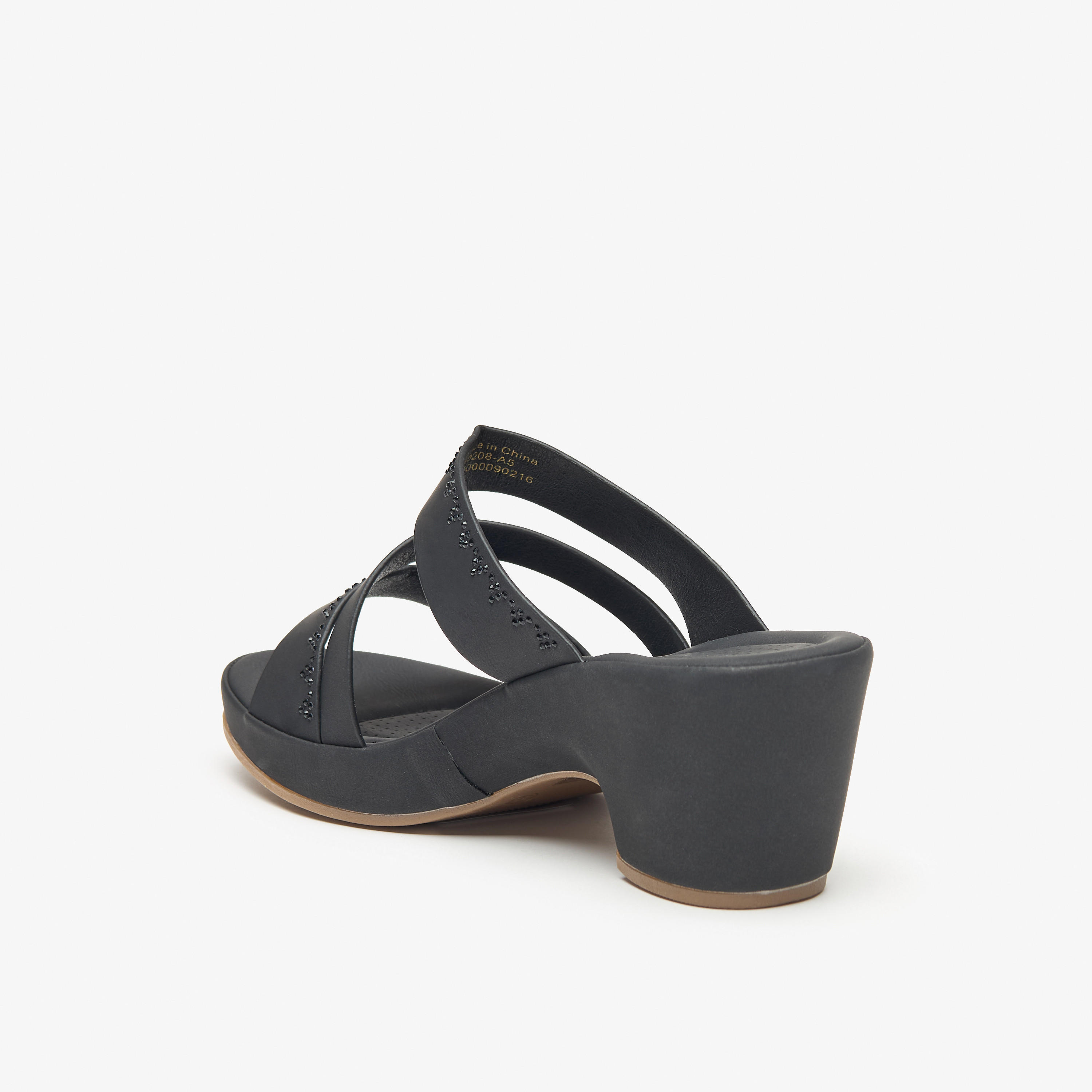 Le Confort Embellished Slip-On Sandals with Block Heels-women-shoes-sandals-heeled-image-2