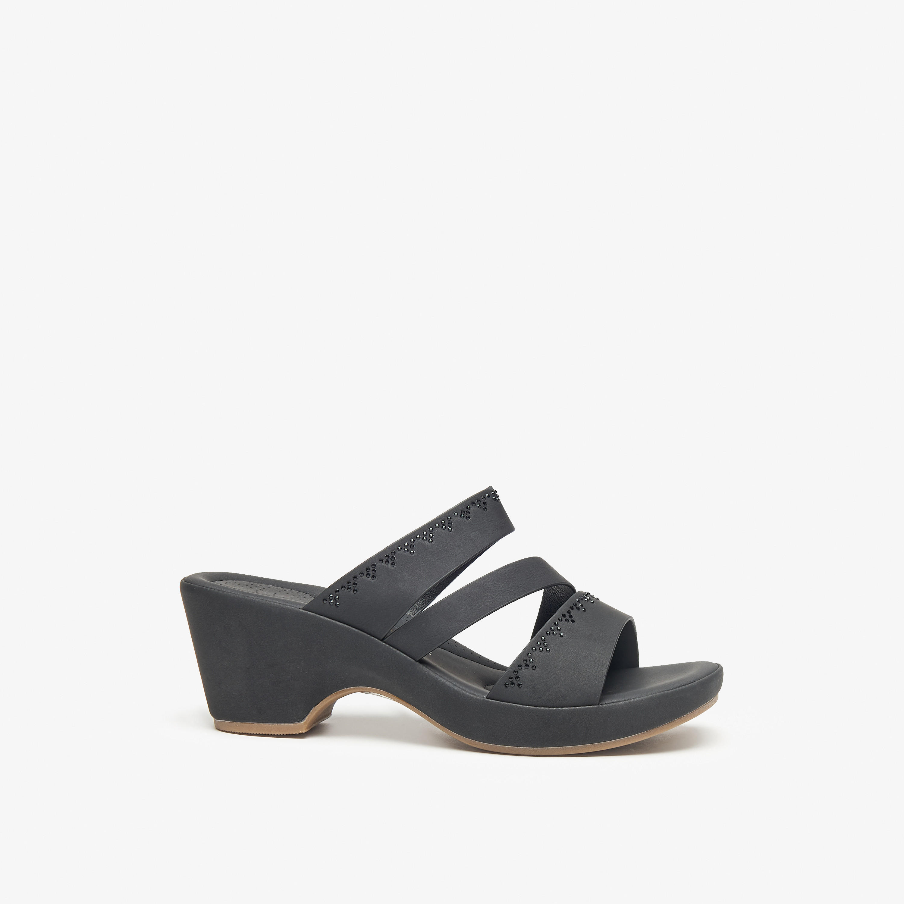 صندل مزيّن سهل الارتداء بكعب سميك من لو كونفورت-women-shoes-sandals-heeled-image-3