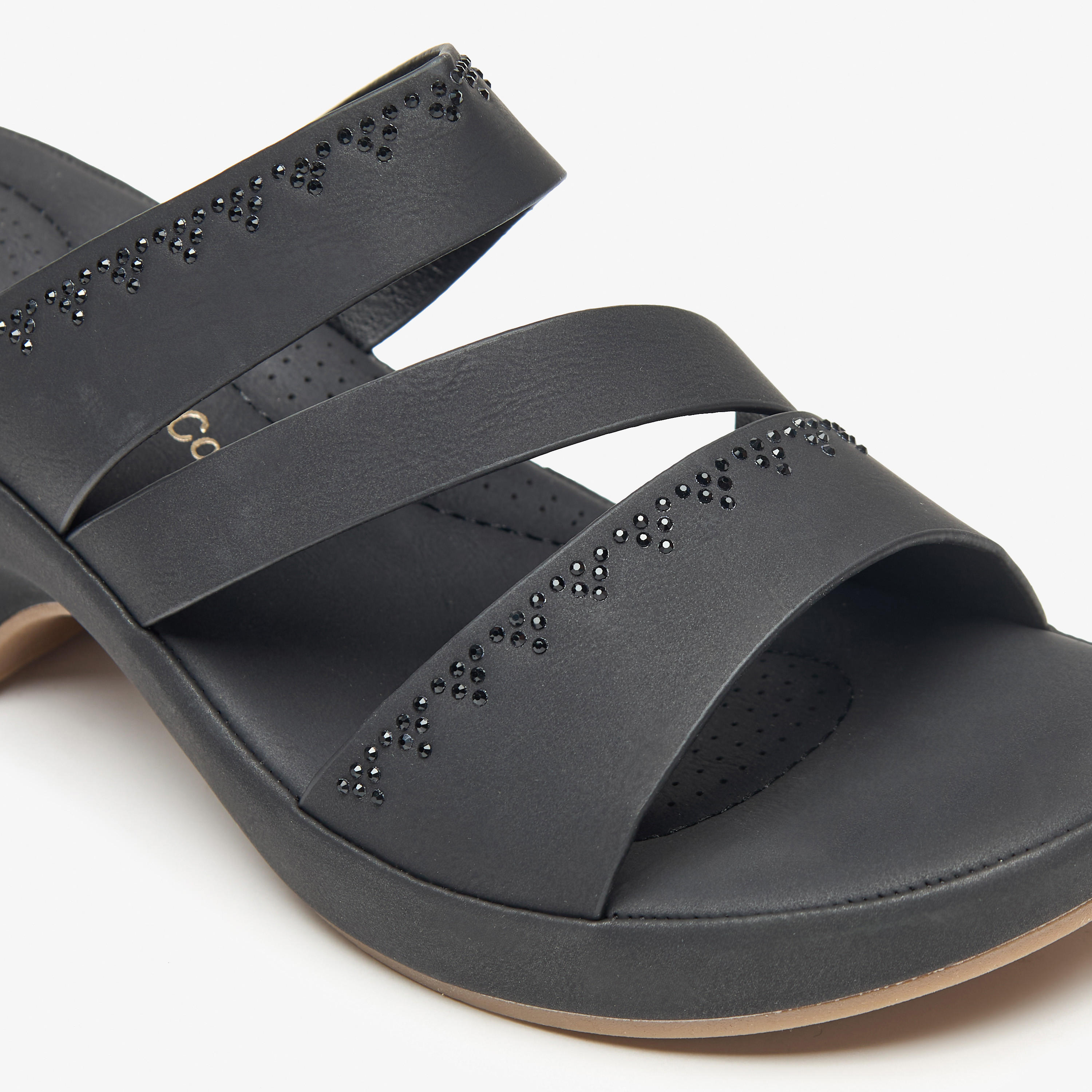 صندل مزيّن سهل الارتداء بكعب سميك من لو كونفورت-women-shoes-sandals-heeled-image-5