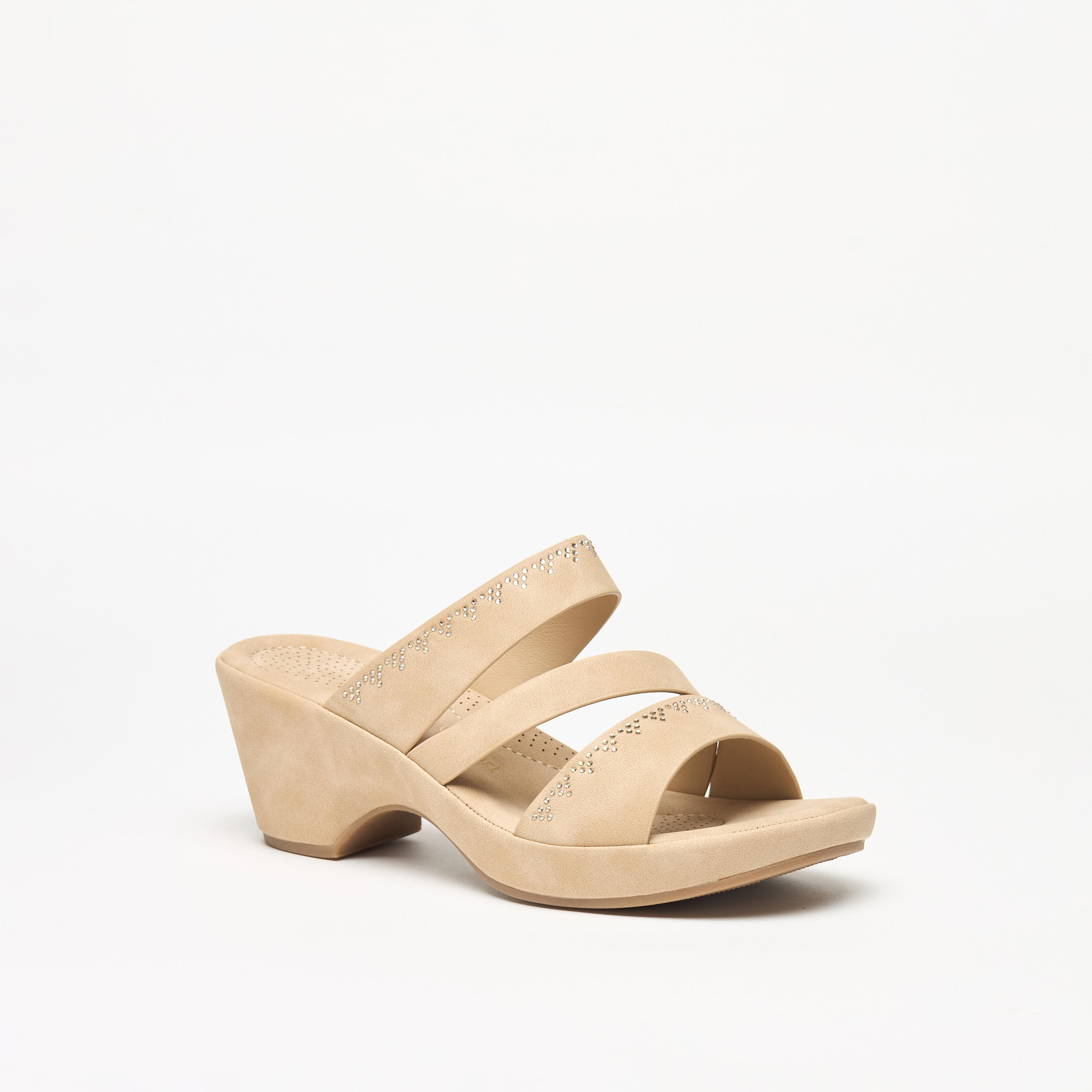 صندل مزيّن سهل الارتداء بكعب سميك من لو كونفورت-women-shoes-sandals-heeled-image-7