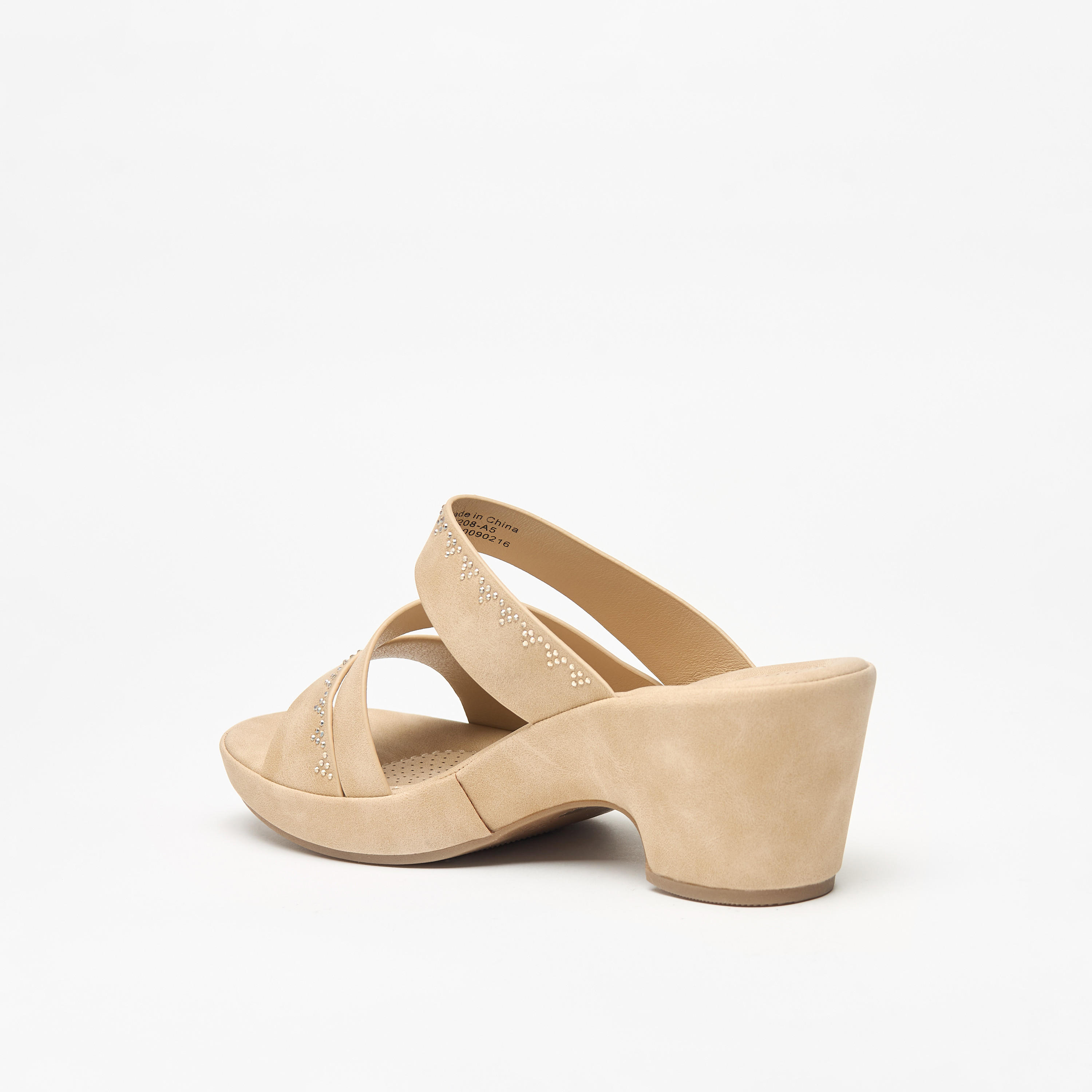 صندل مزيّن سهل الارتداء بكعب سميك من لو كونفورت-women-shoes-sandals-heeled-image-8