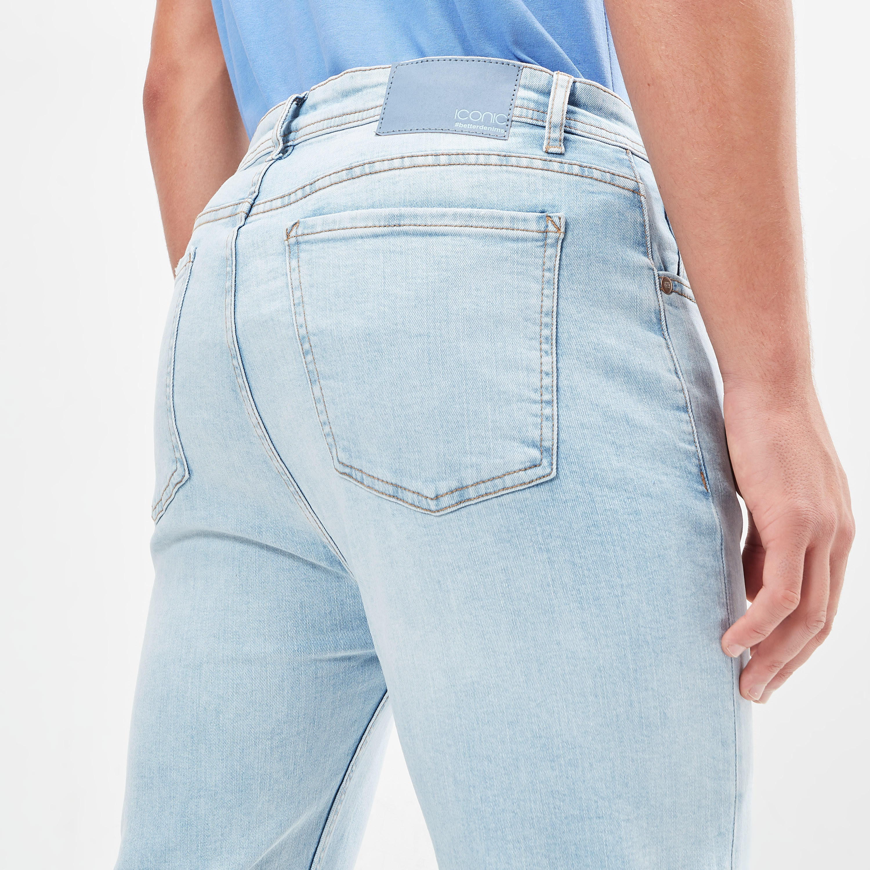 Ripped Slim Fit Cropped Jeans with Button Closure and Pockets-men-clothing-bottoms-jeans-image-3