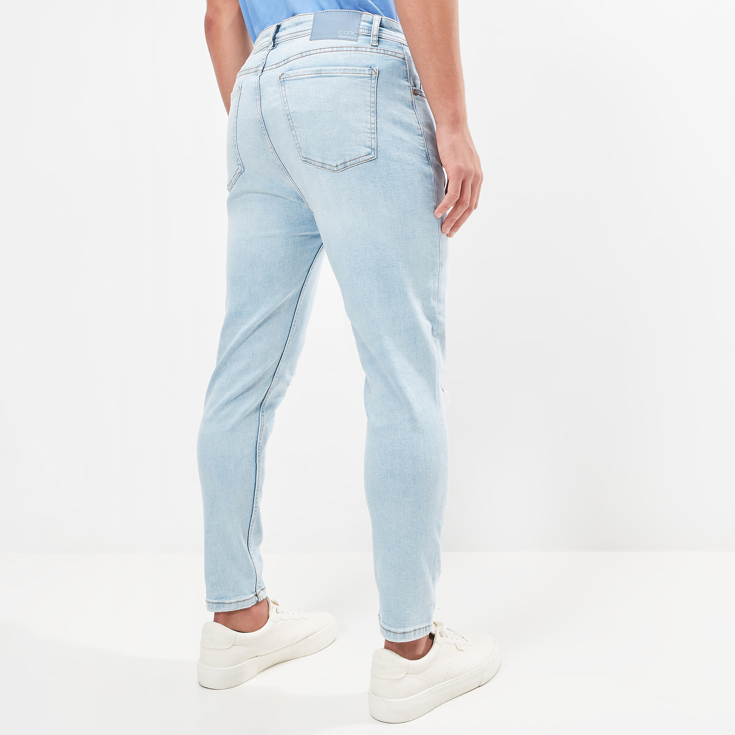 Ripped Slim Fit Cropped Jeans with Button Closure and Pockets-men-clothing-bottoms-jeans-image-4