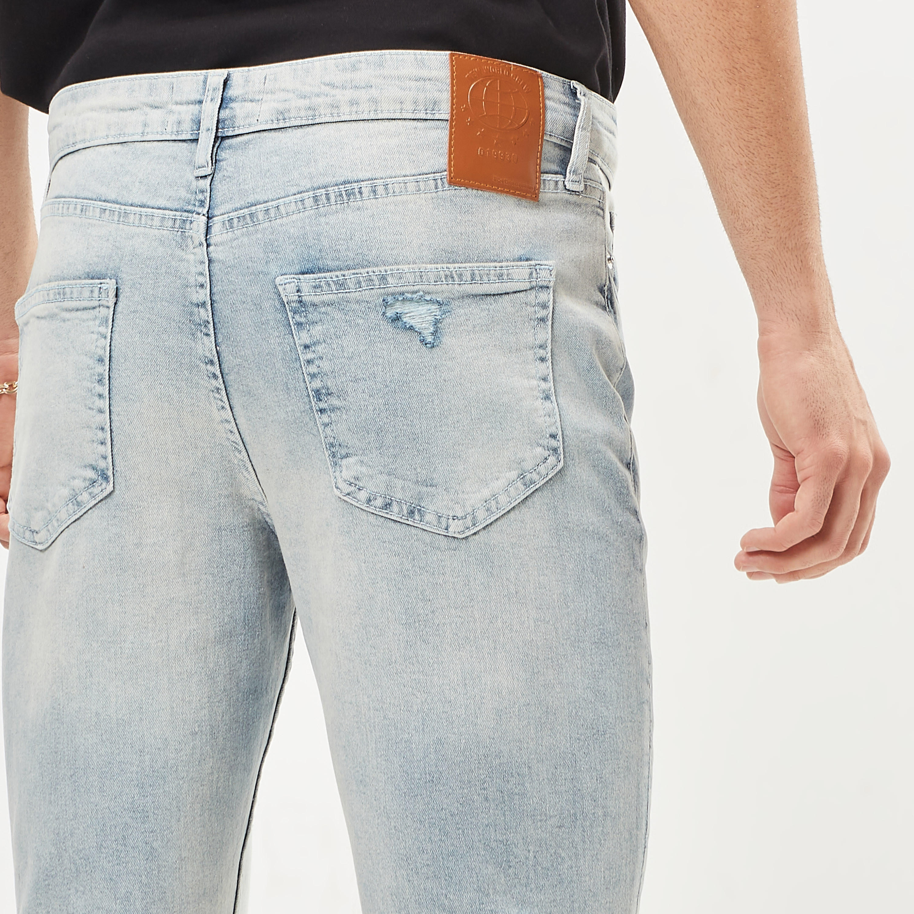 Ripped Carrot Fit Denim Jeans with Button Closure-men-clothing-bottoms-jeans-image-21