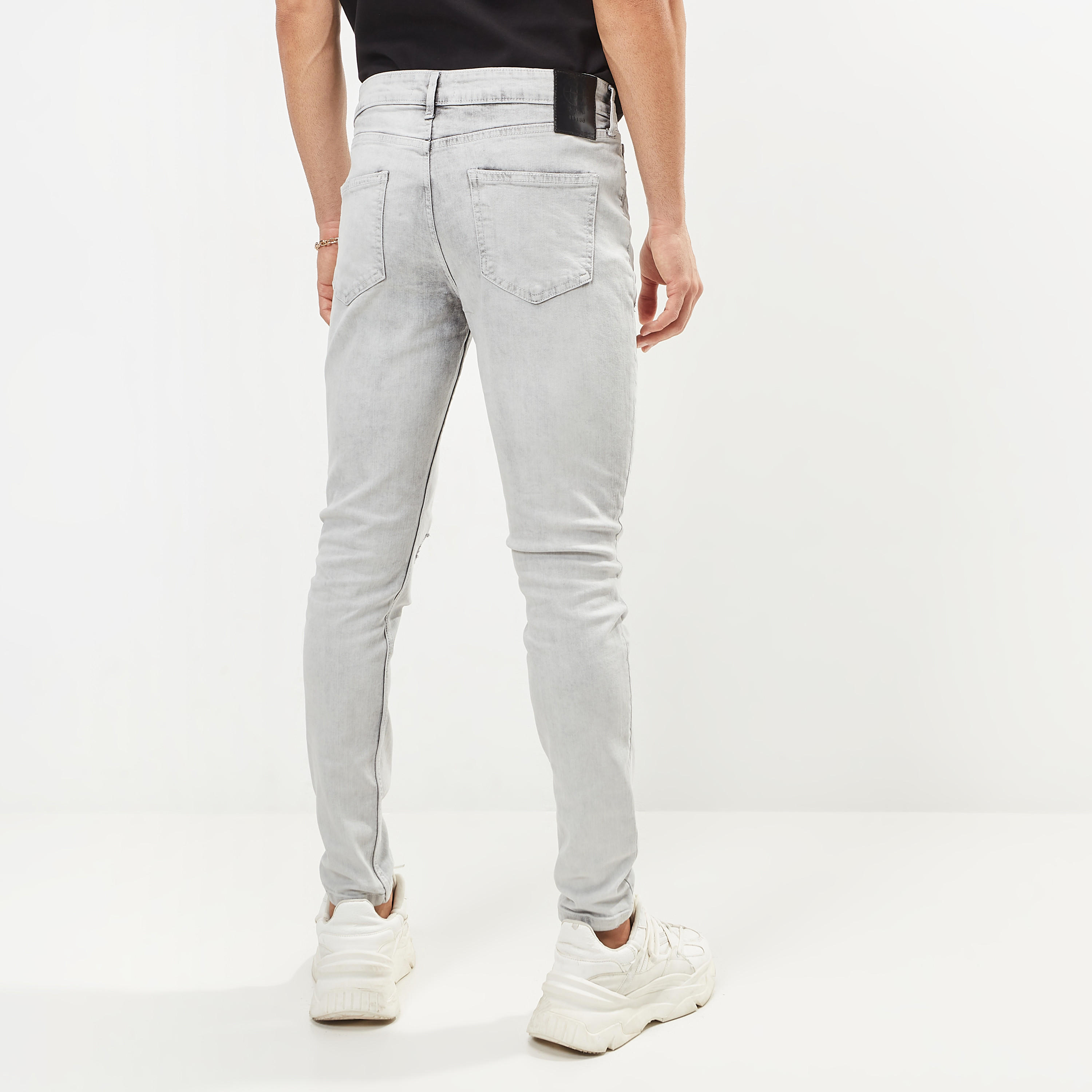 Ripped Carrot Fit Denim Jeans with Button Closure-men-clothing-bottoms-jeans-image-26