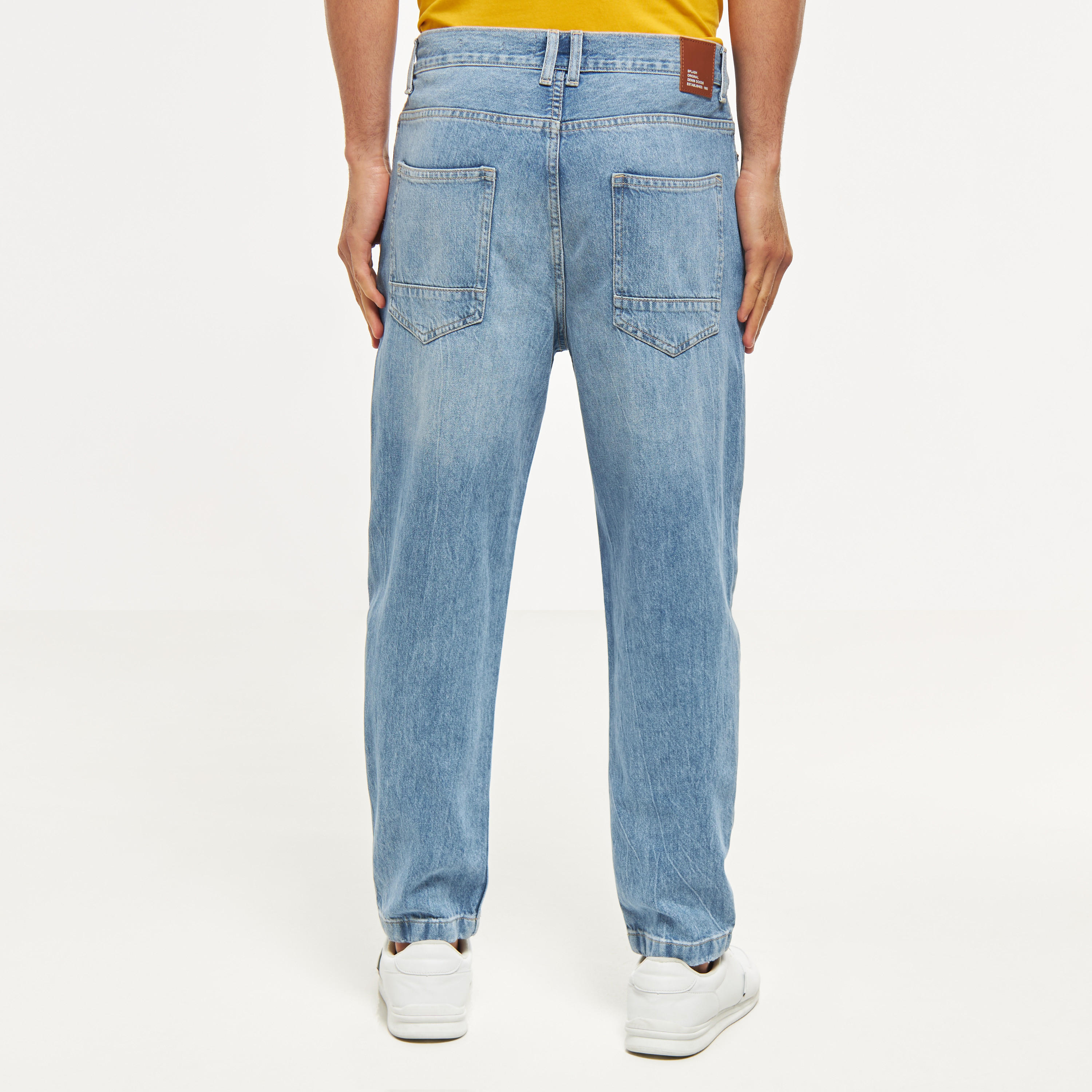 Ripped Detail Relaxed Fit Jeans with Pockets-men-clothing-bottoms-jeans-image-3