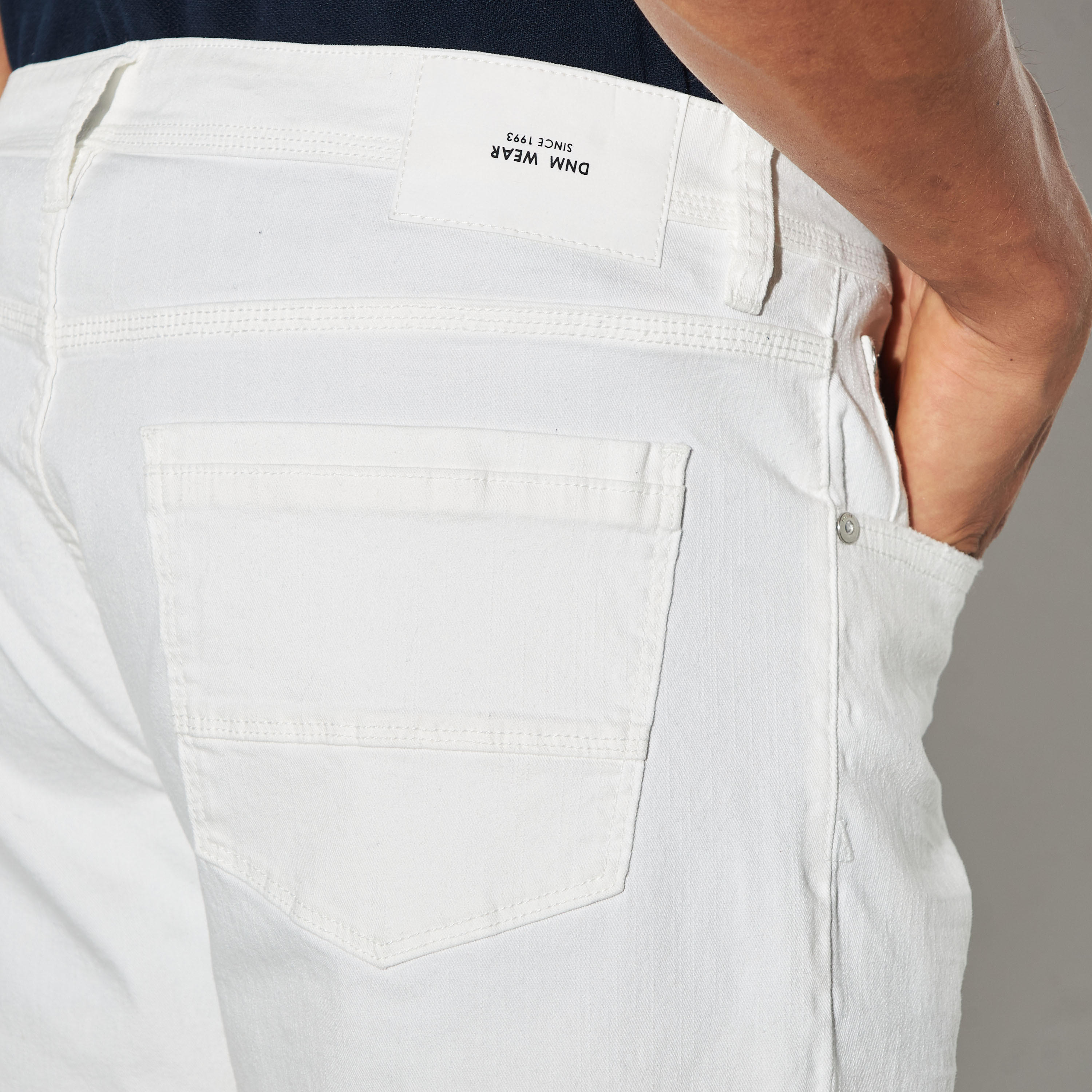 Solid Denim Shorts with Pockets-men-clothing-bottoms-shorts-image-5