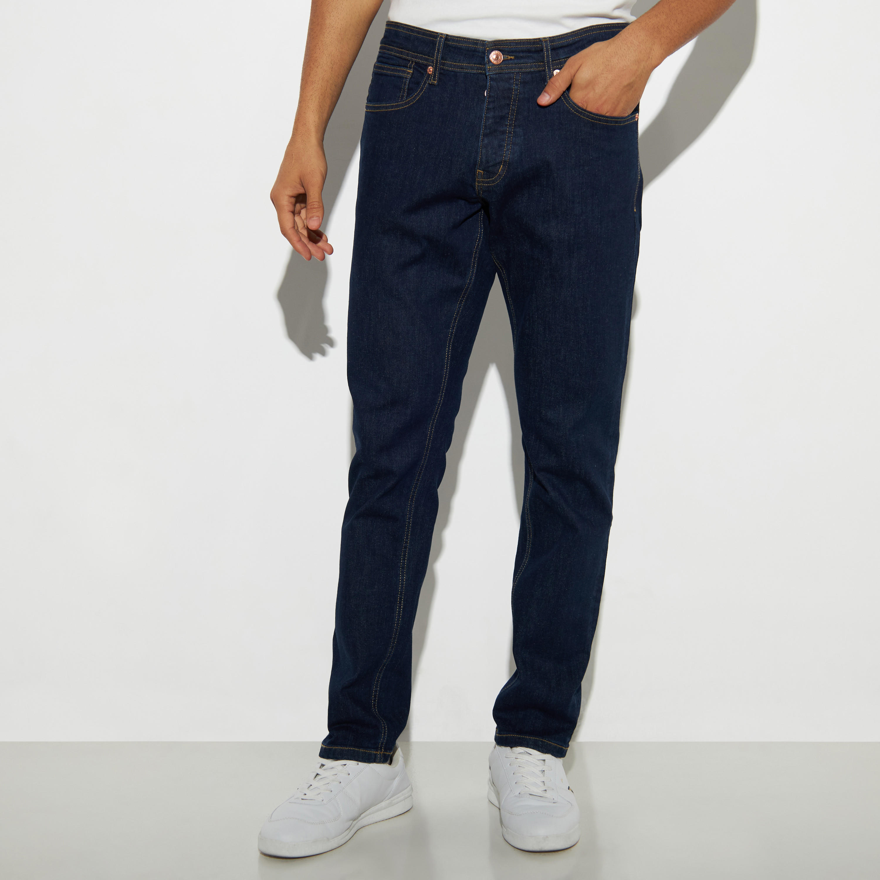 Slim Fit Jeans with Pockets-men-clothing-bottoms-jeans-image-1