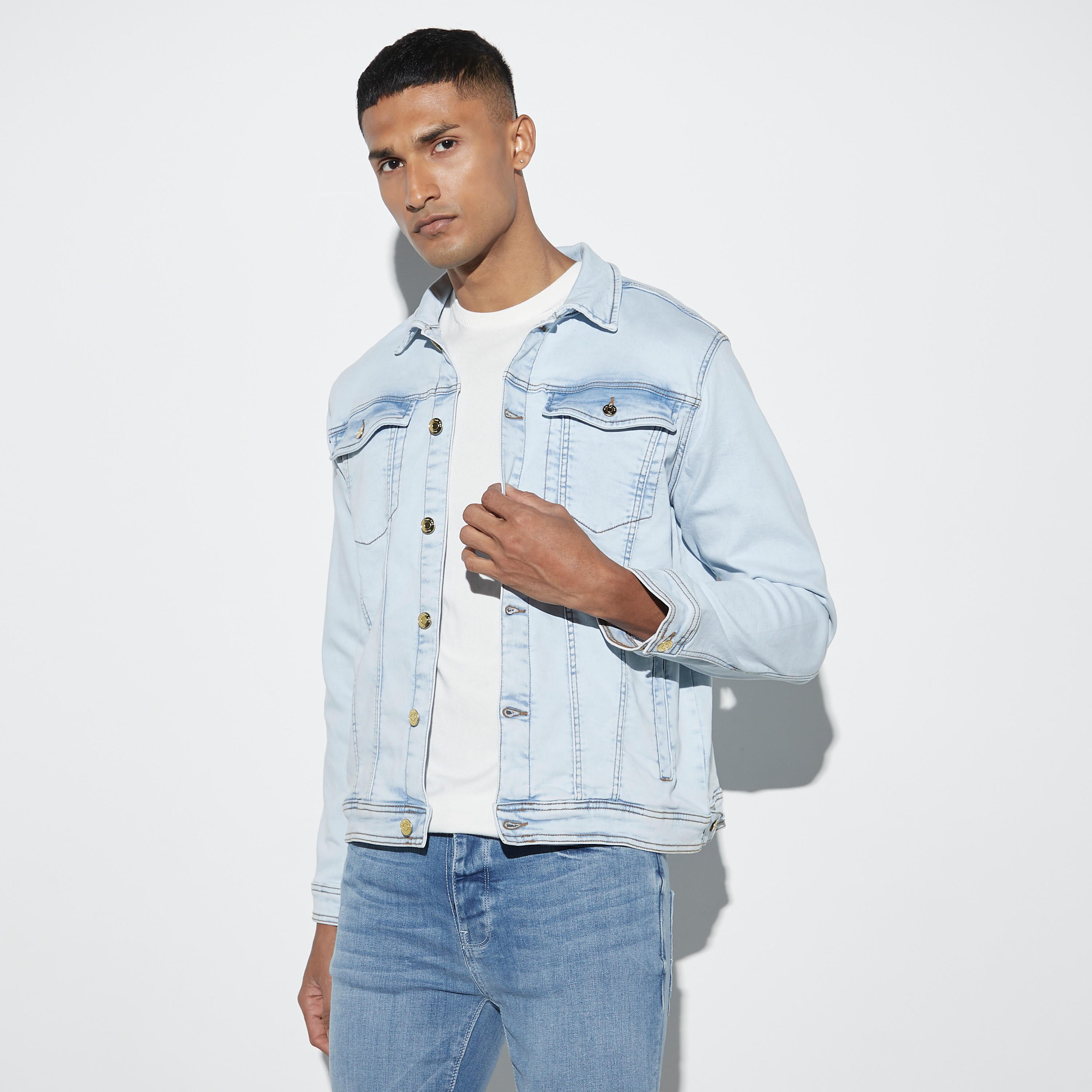 Solid Trucker Jacket with Pockets-men-clothing-jacketsandblazers-jackets-image-1