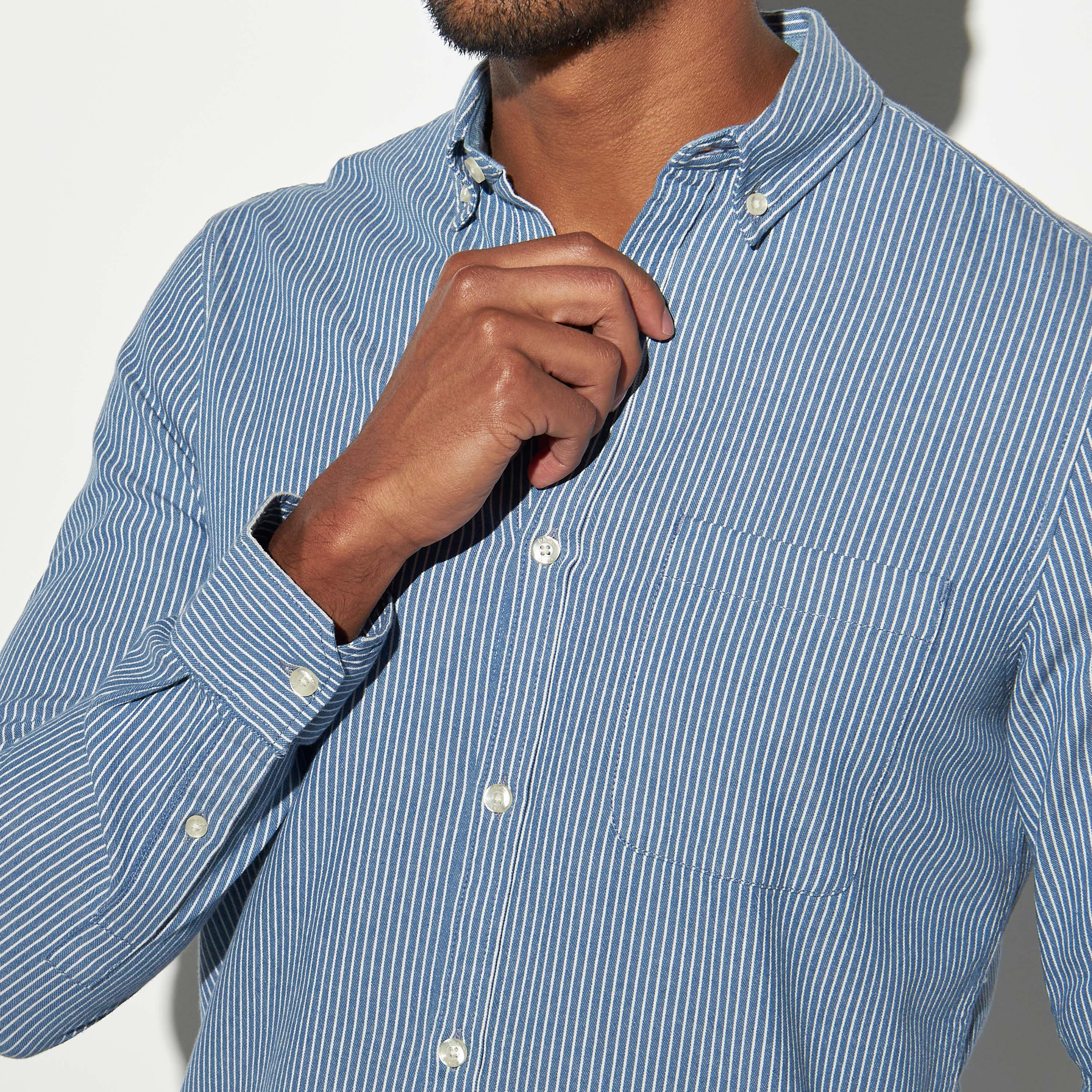 قميص مخطّط بجيوب وأكمام طويلة-men-clothing-shirts-image-4