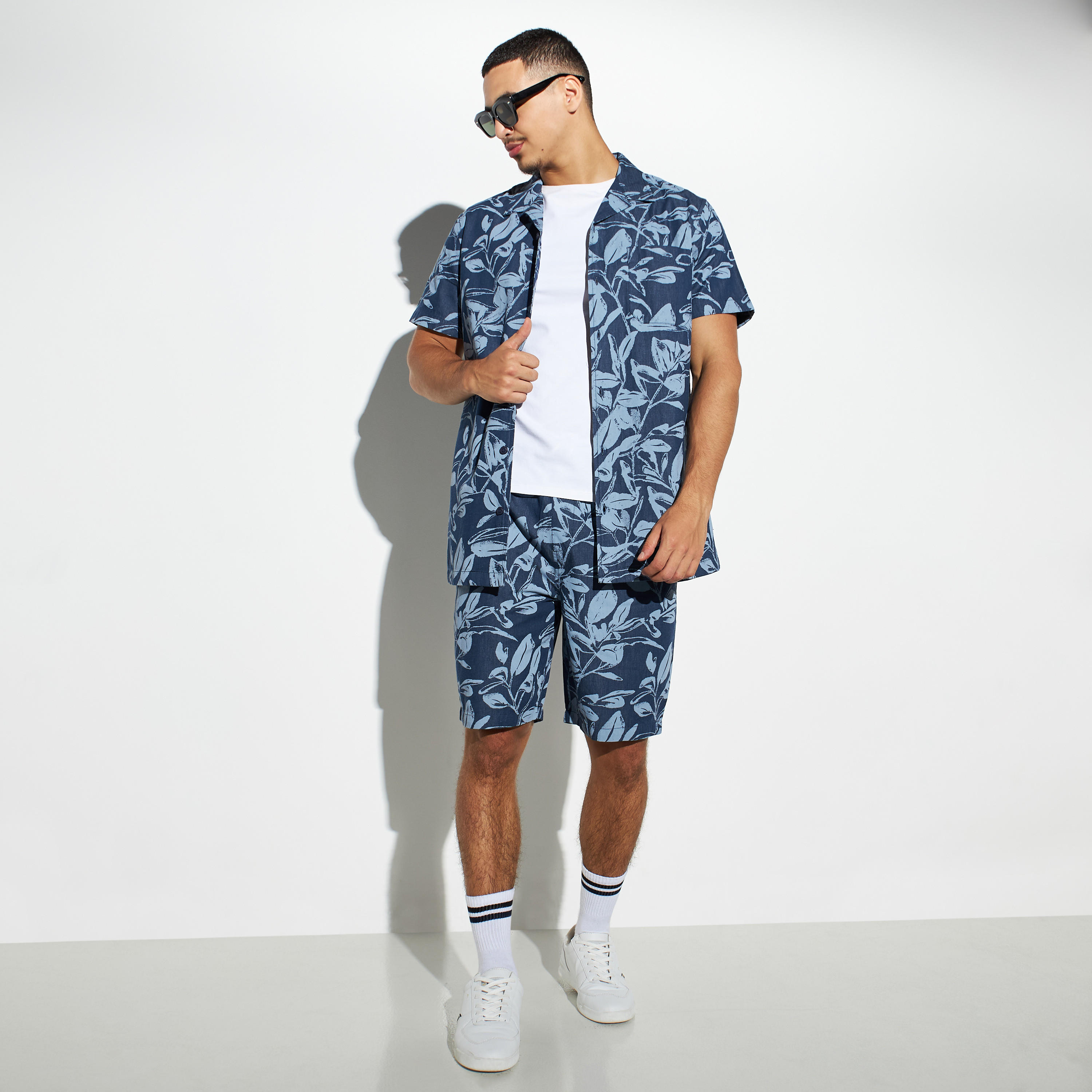 All-Over Print Shorts with Drawstring Closure and Pockets-men-clothing-bottoms-shorts-image-2
