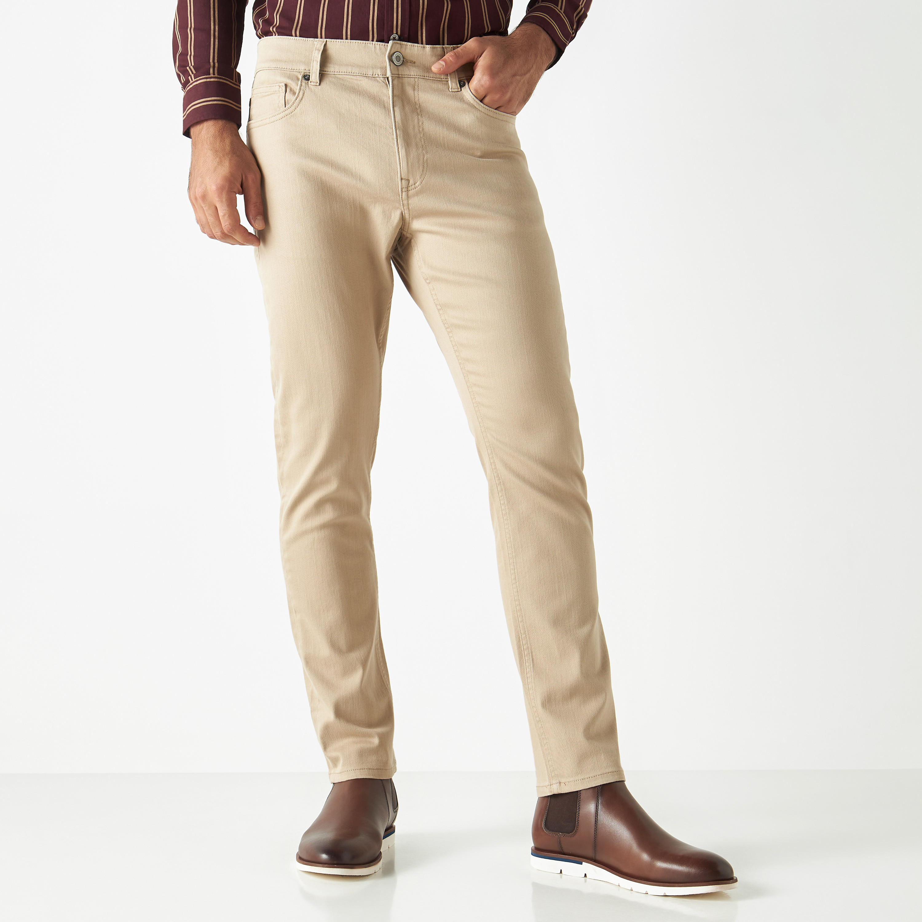 Solid Slim Fit Jeans with Pockets-men-clothing-bottoms-jeans-image-1