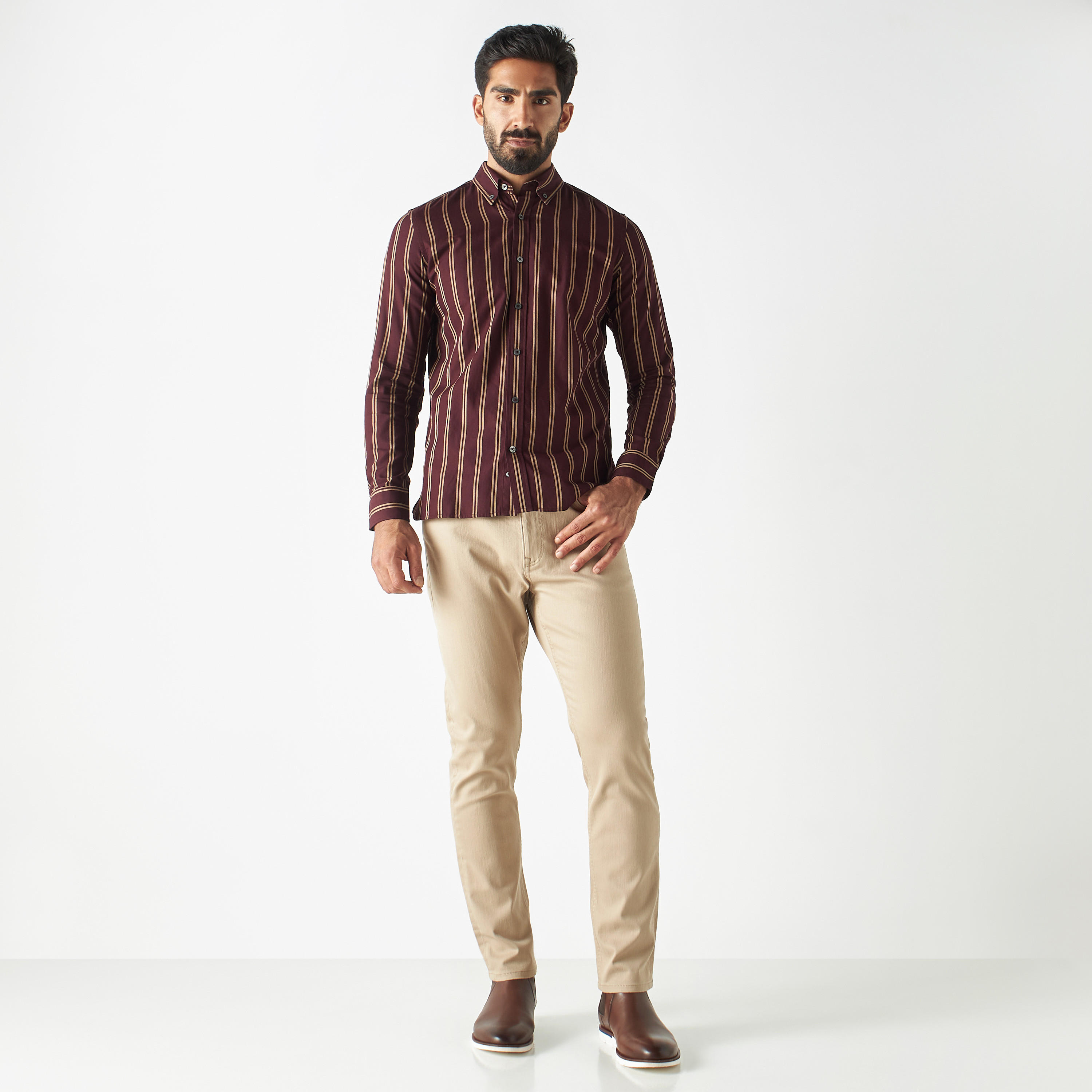 Solid Slim Fit Jeans with Pockets-men-clothing-bottoms-jeans-image-2