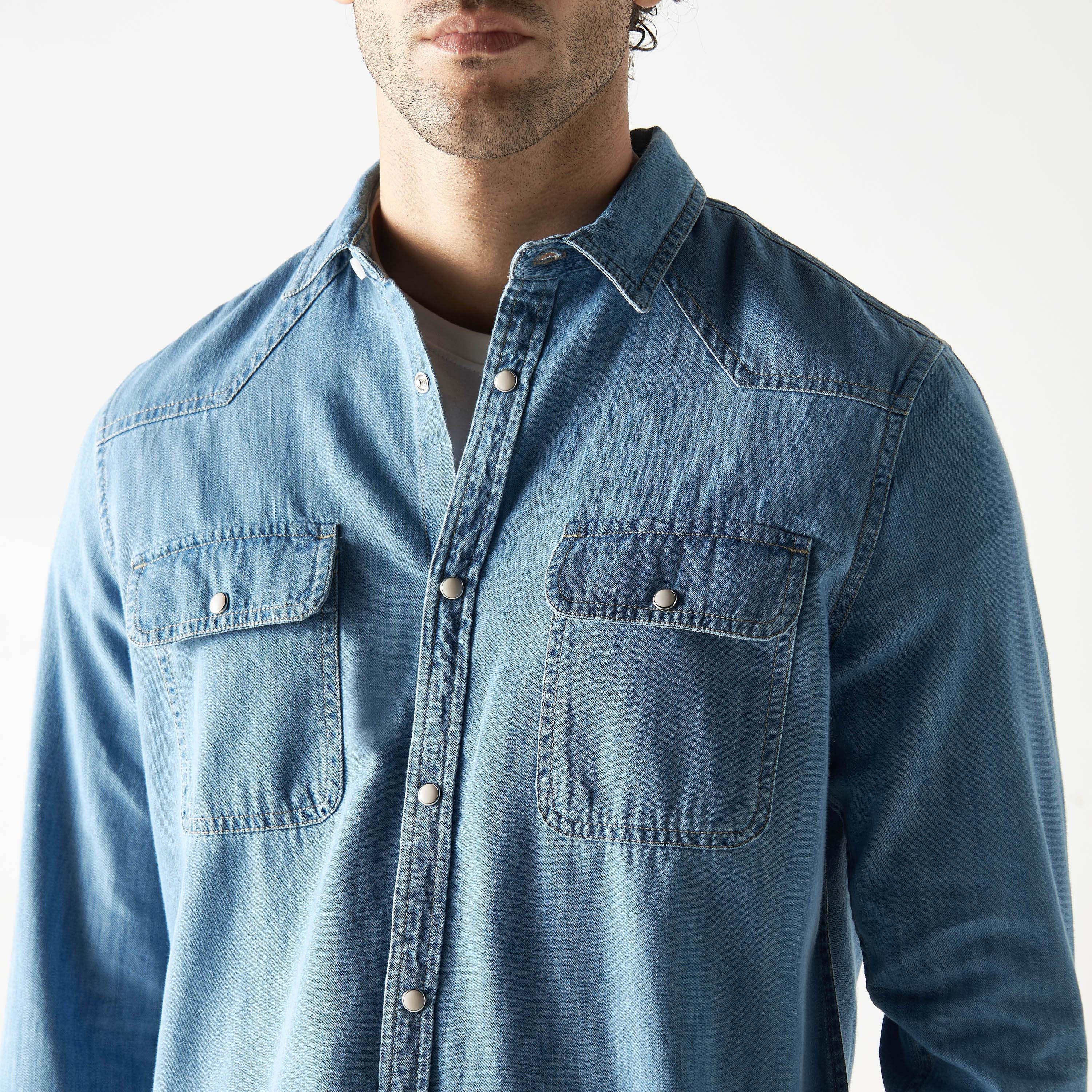 قميص بأكمام طويلة وجيوب-men-clothing-shirts-image-1