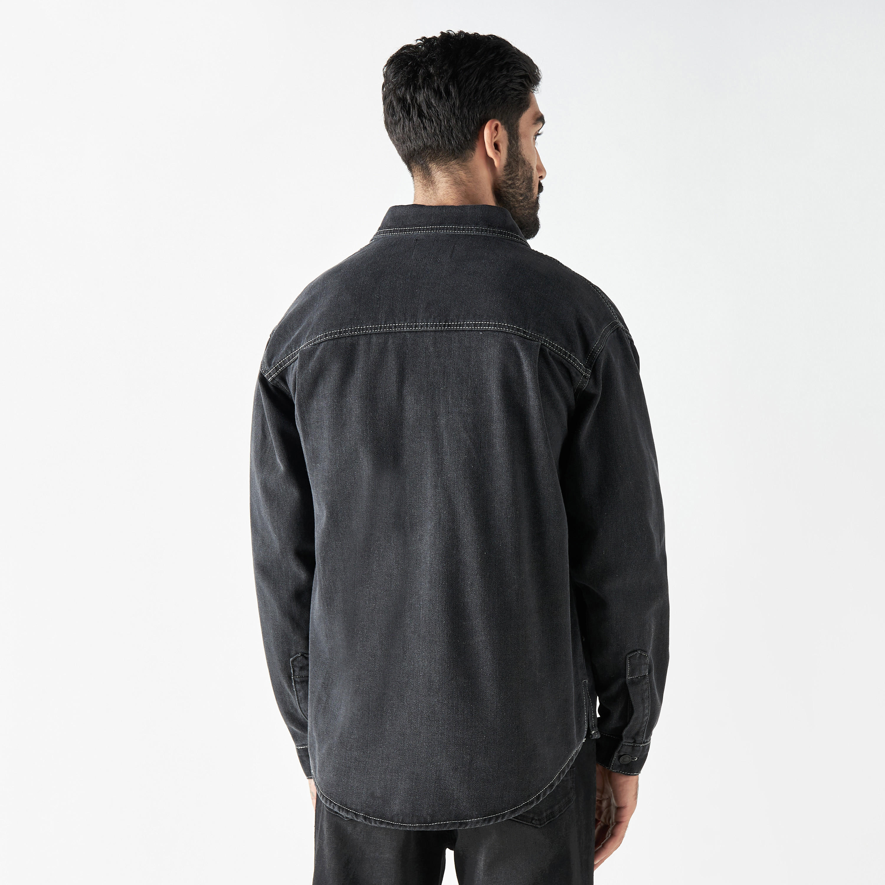 قميص دنيم بجيب وأكمام طويلة-men-clothing-shirts-image-3