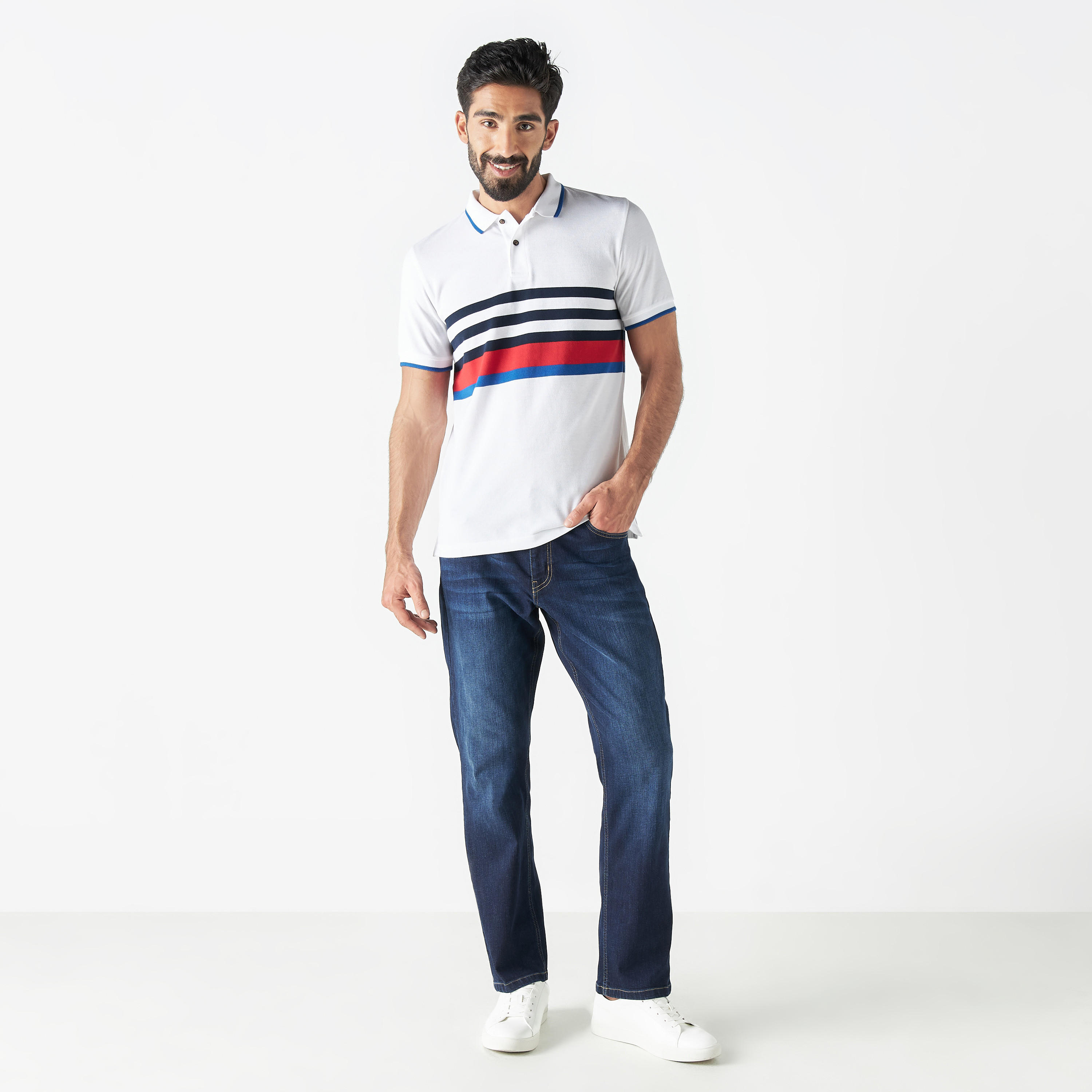 Straight Fit Jeans with Button Closure and Pockets-men-clothing-bottoms-jeans-image-2
