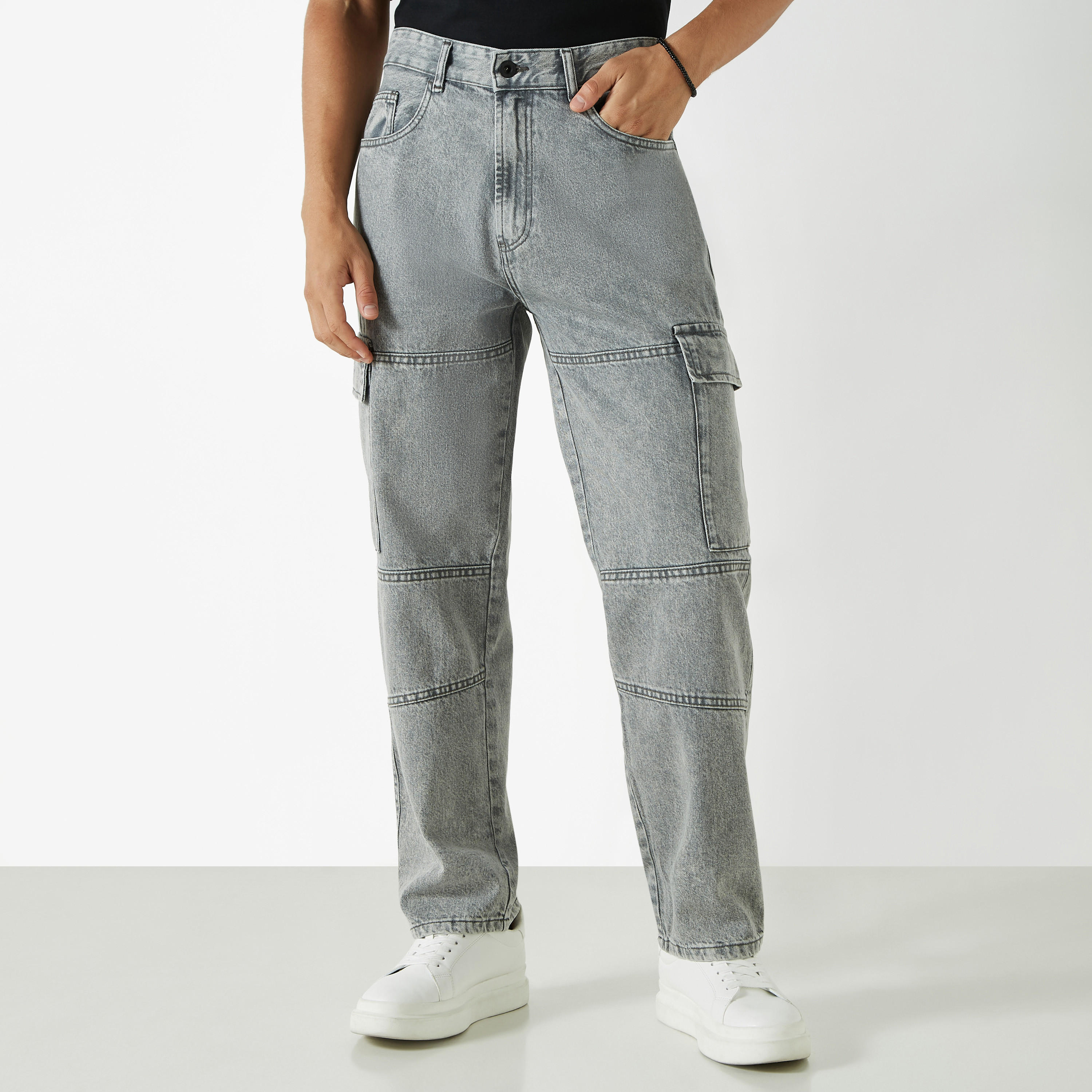 Relaxed Fit Cargo Jeans with Pockets-men-clothing-bottoms-jeans-image-5