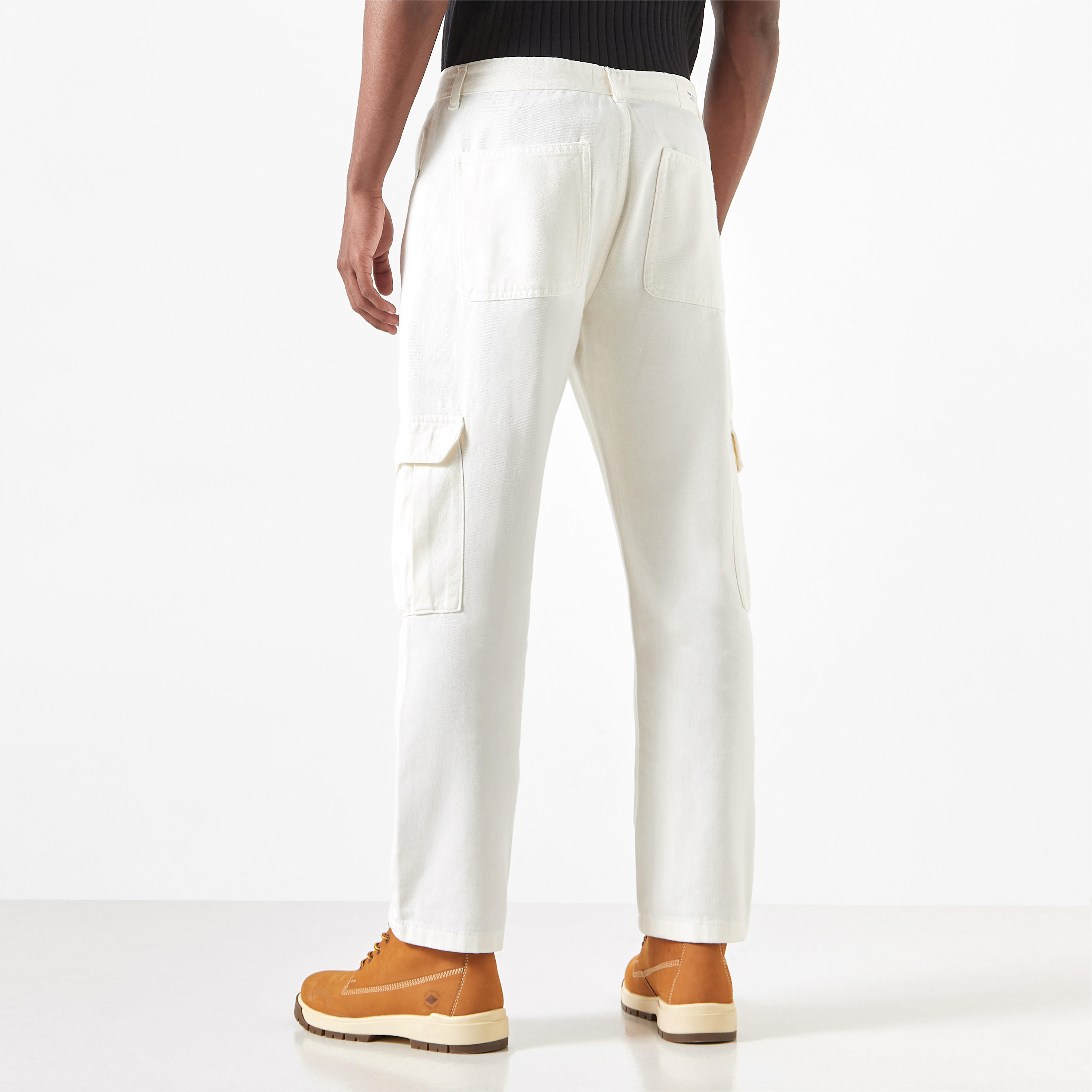 Relaxed Fit Cargo Jeans with Button Closure and Pockets-men-clothing-bottoms-jeans-image-3