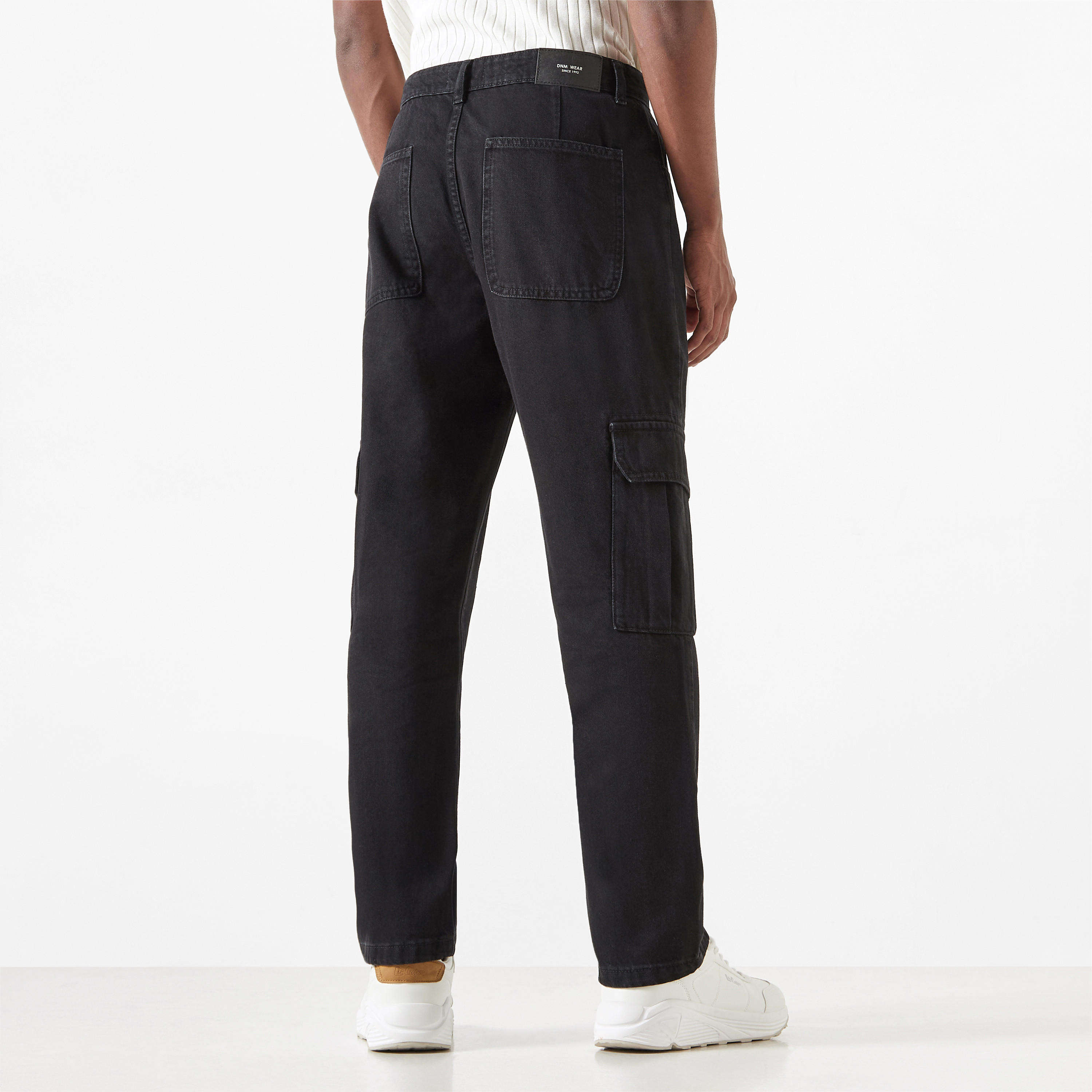 Relaxed Fit Cargo Jeans with Button Closure and Pockets-men-clothing-bottoms-jeans-image-3