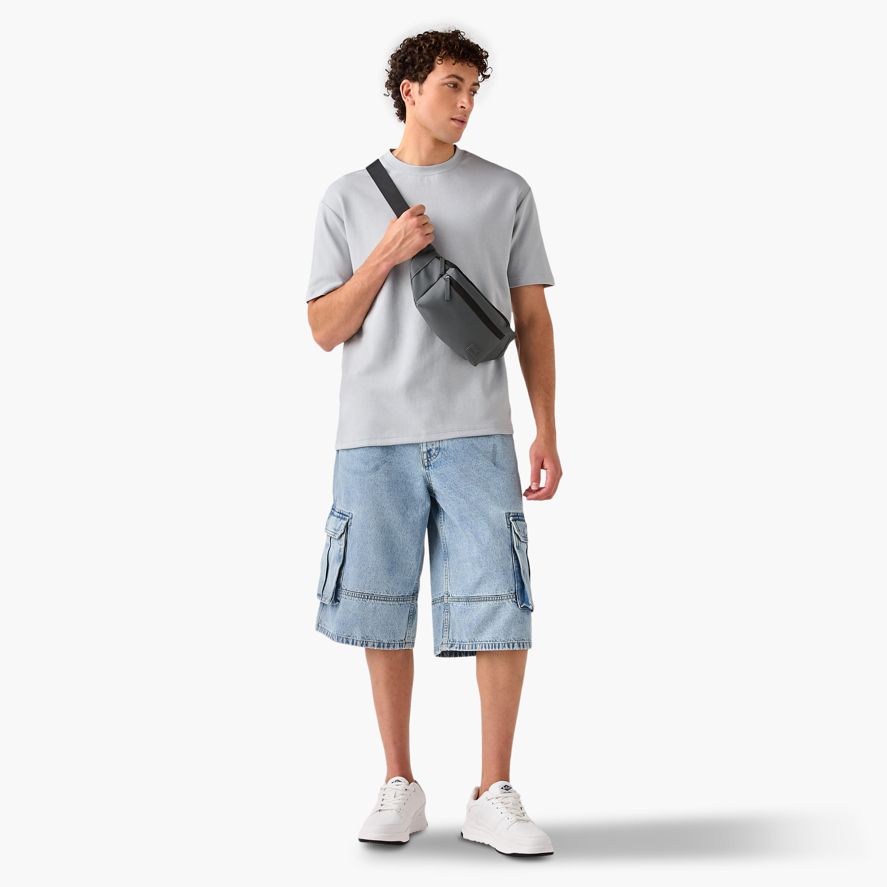 Denim Cargo Shorts with Pockets-men-clothing-bottoms-shorts-image-2