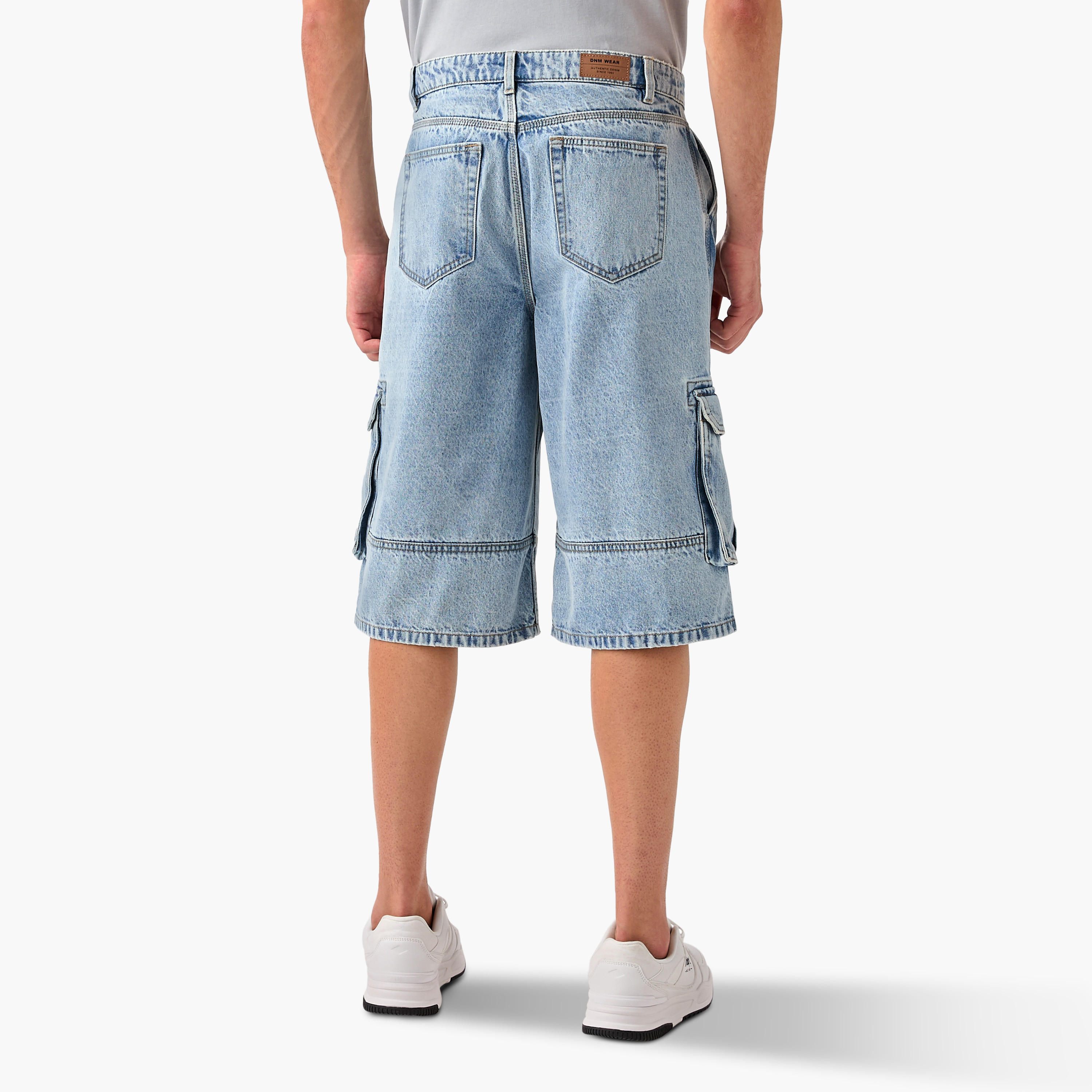 Denim Cargo Shorts with Pockets-men-clothing-bottoms-shorts-image-3