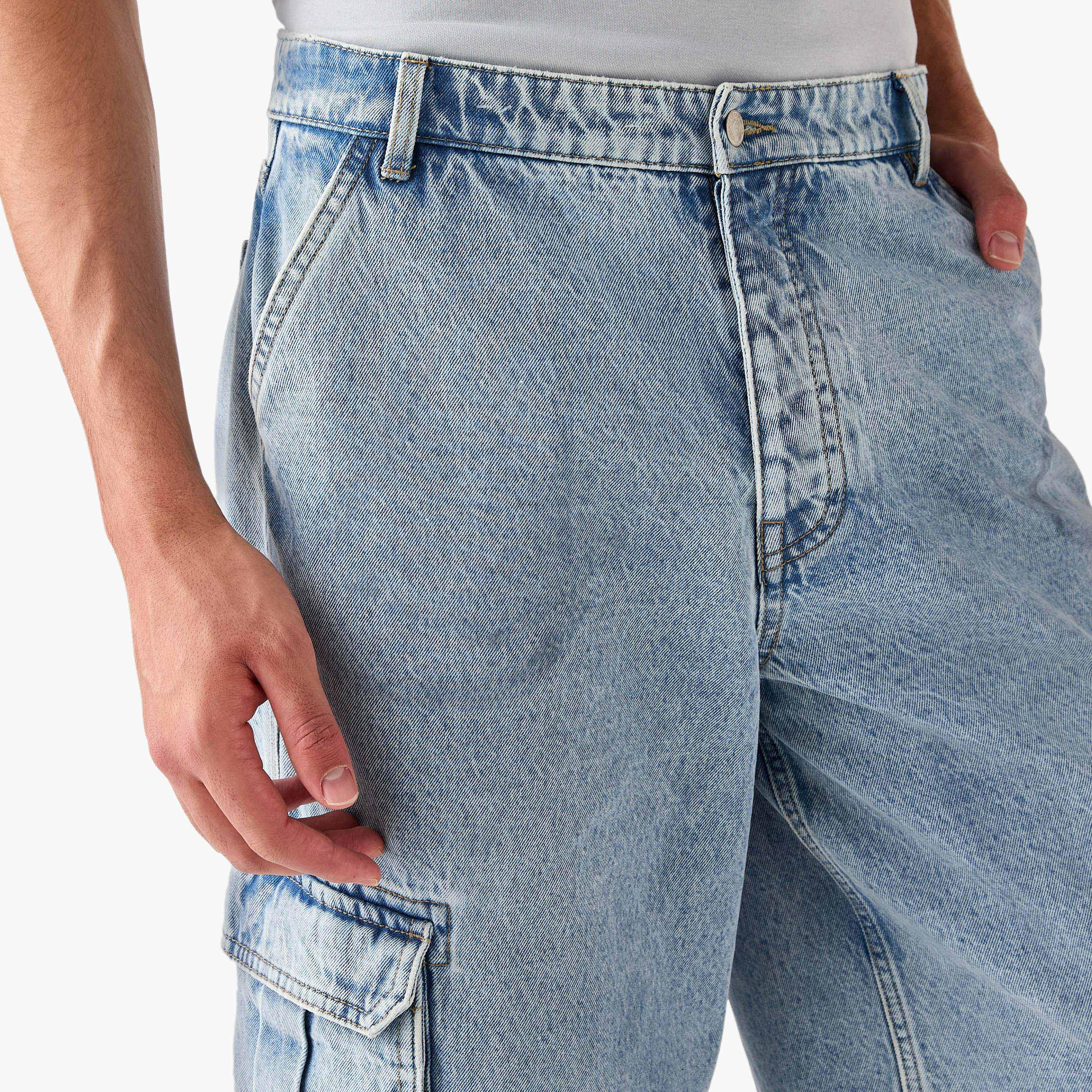 Denim Cargo Shorts with Pockets-men-clothing-bottoms-shorts-image-4