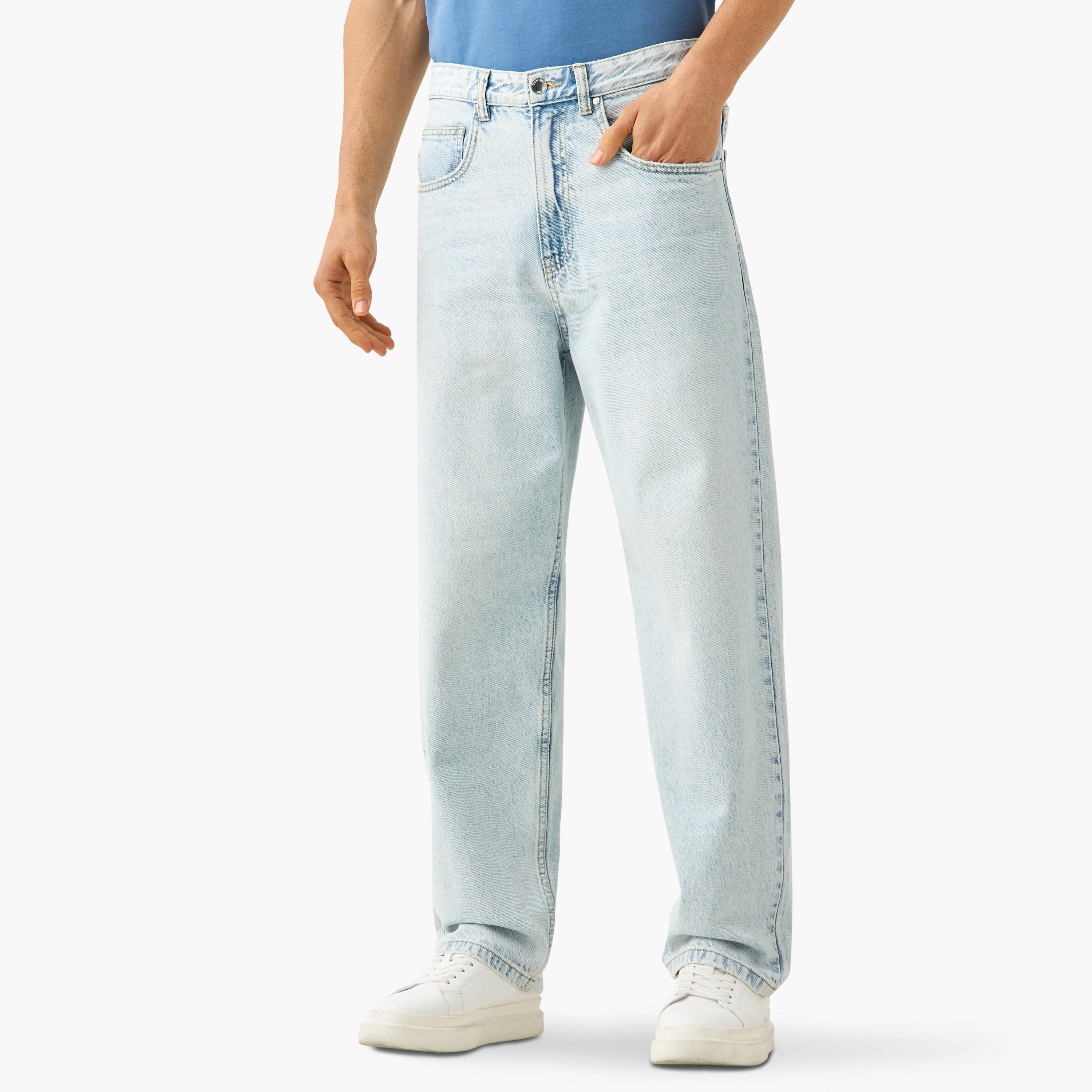 Relaxed Fit Jeans with Pockets-men-clothing-jeans-image-1