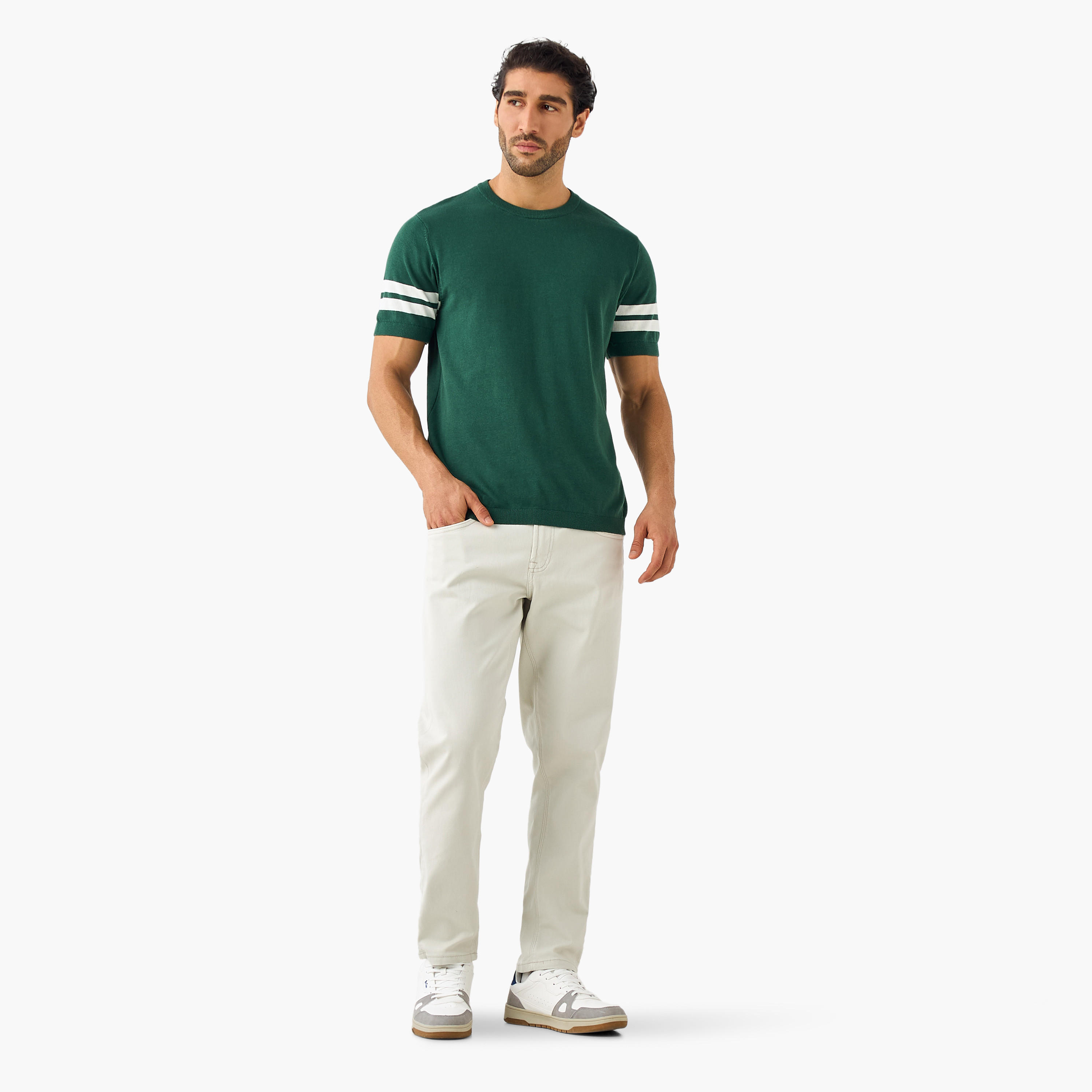 بنطلون جينز بقصّة سليم وخصر متوسط الارتفاع وزر إغلاق-men-clothing-bottoms-jeans-image-4