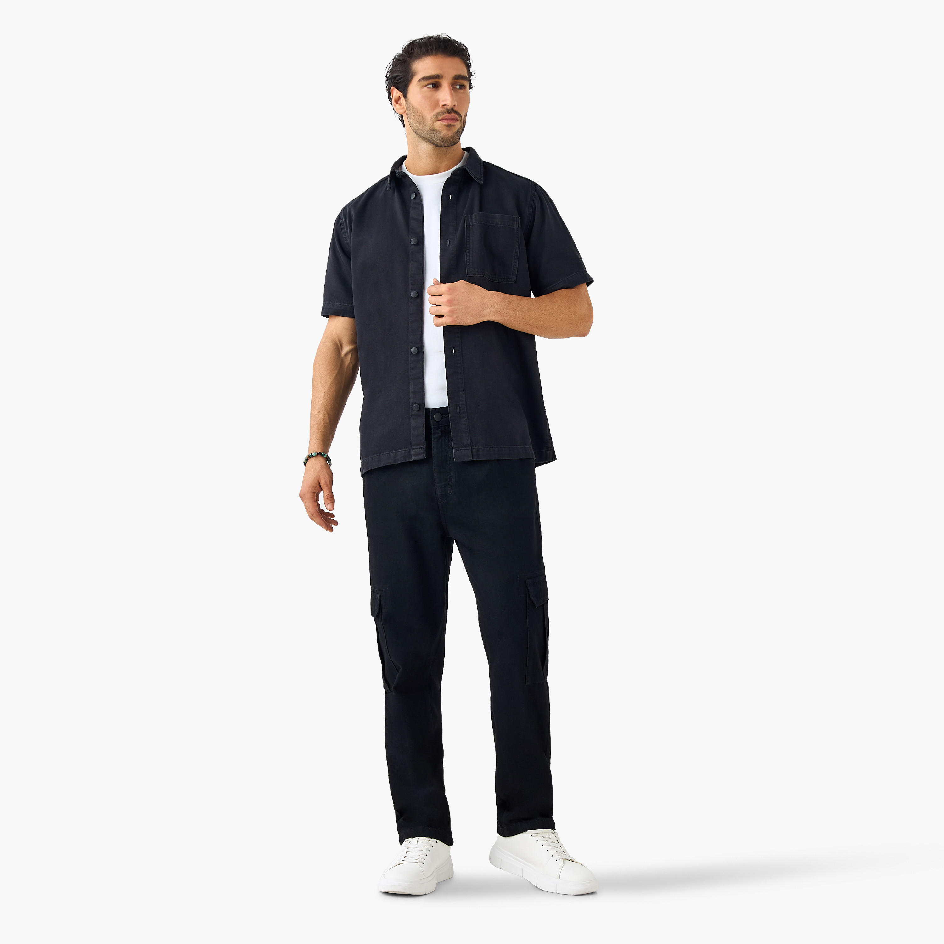 Straight Fit Full Length Cargo Jeans-men-clothing-bottoms-jeans-image-2