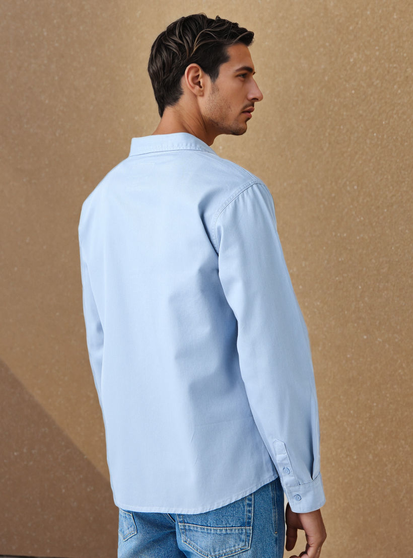 قميص بقصة عادية وأكمام طويلة-men-clothing-shirts-image-3