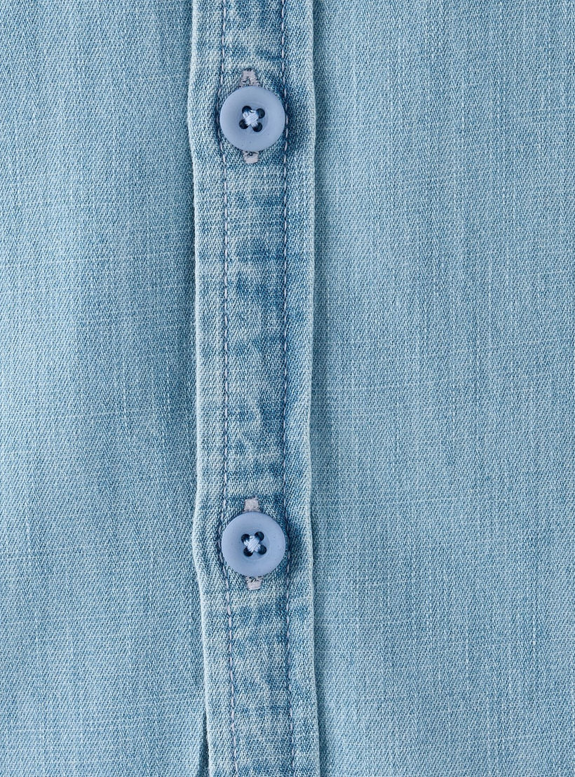 قميص دينم بأكمام طويلة وجيب بطية-men-clothing-shirts-image-5