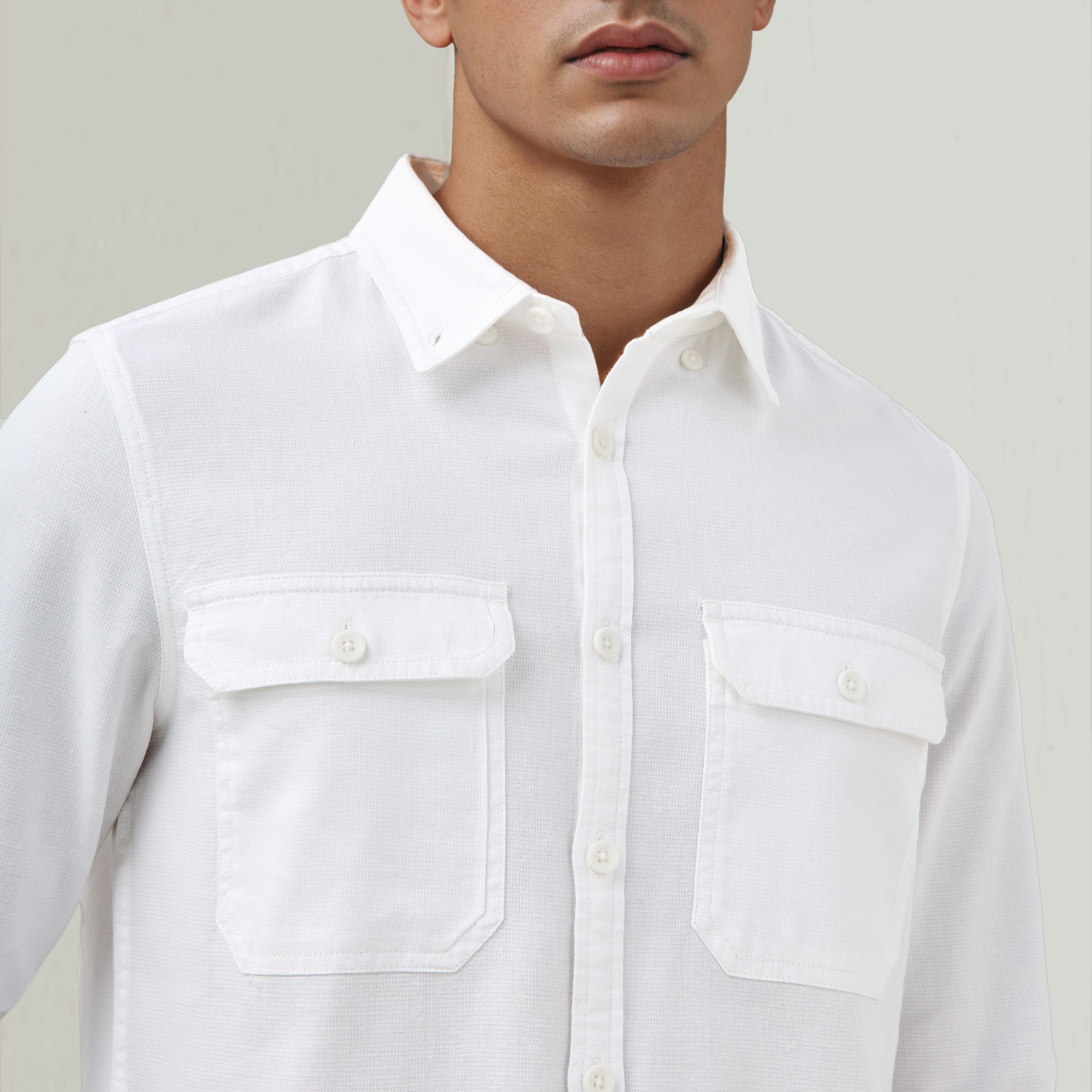 Flap Pocket Long Sleeves Denim Shirt-men-clothing-shirts-image-4