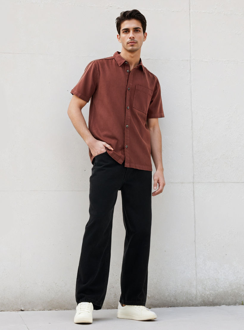 Relaxed Fit Shirt with Pocket-men-clothing-shirts-image-2