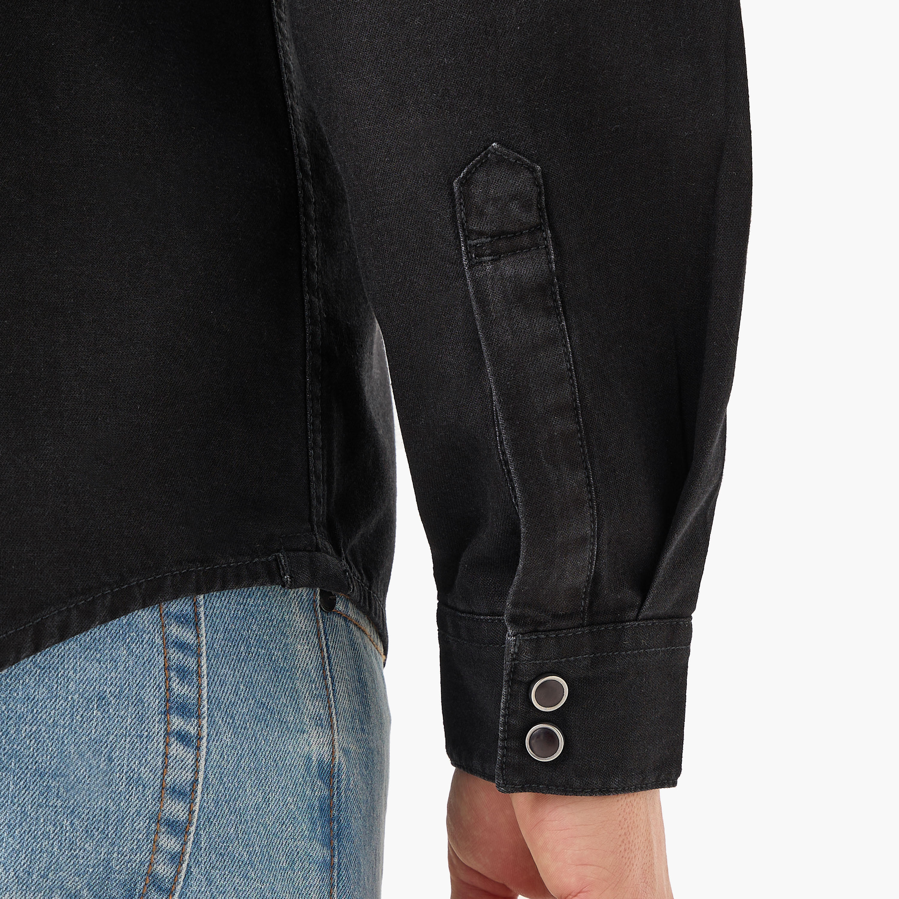 Men Regular Fit Collared Denim Long Sleeves Shirt-men-clothing-shirts-image-5