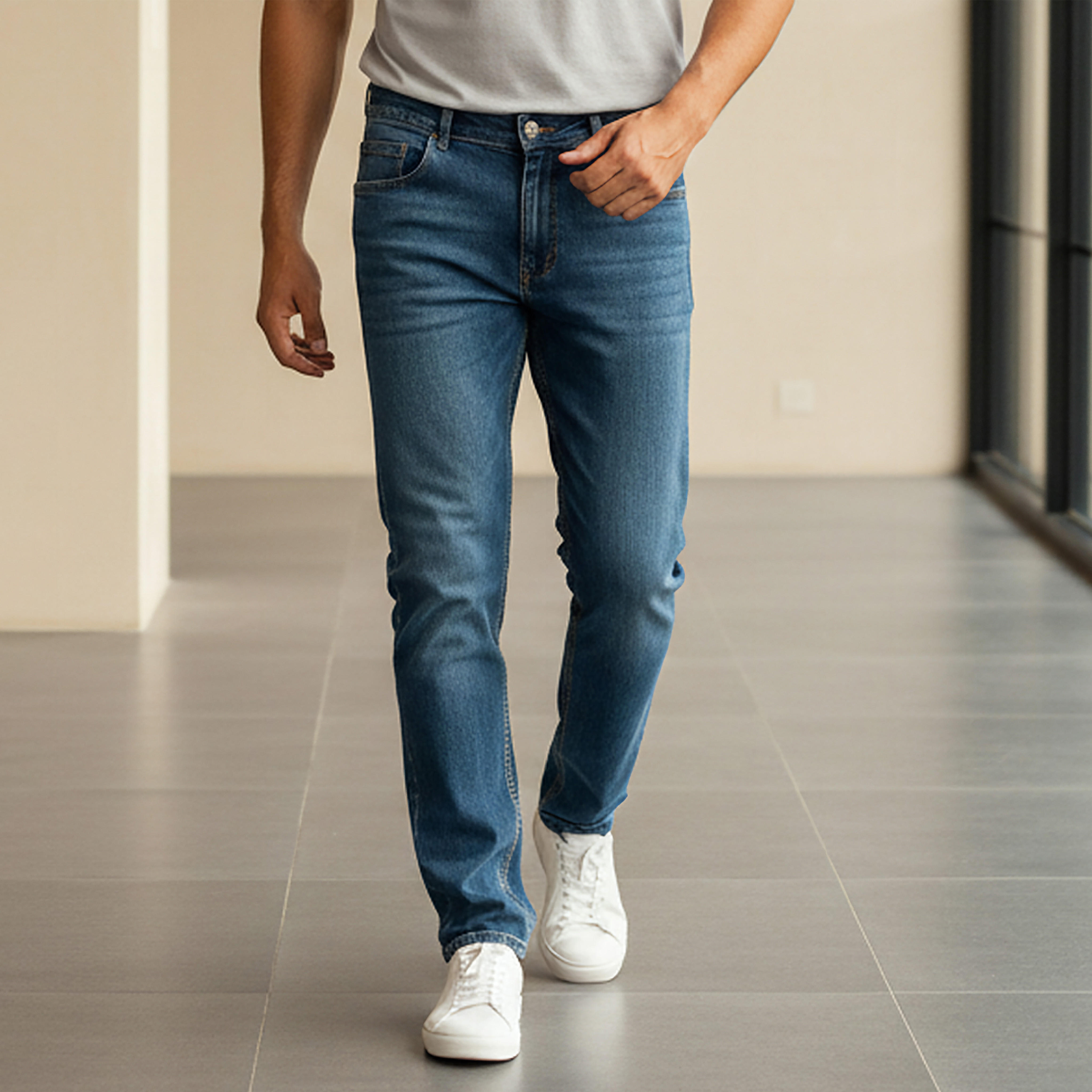 Men Straight Fit Mid-Rise Jeans-men-clothing-jeans-image-1