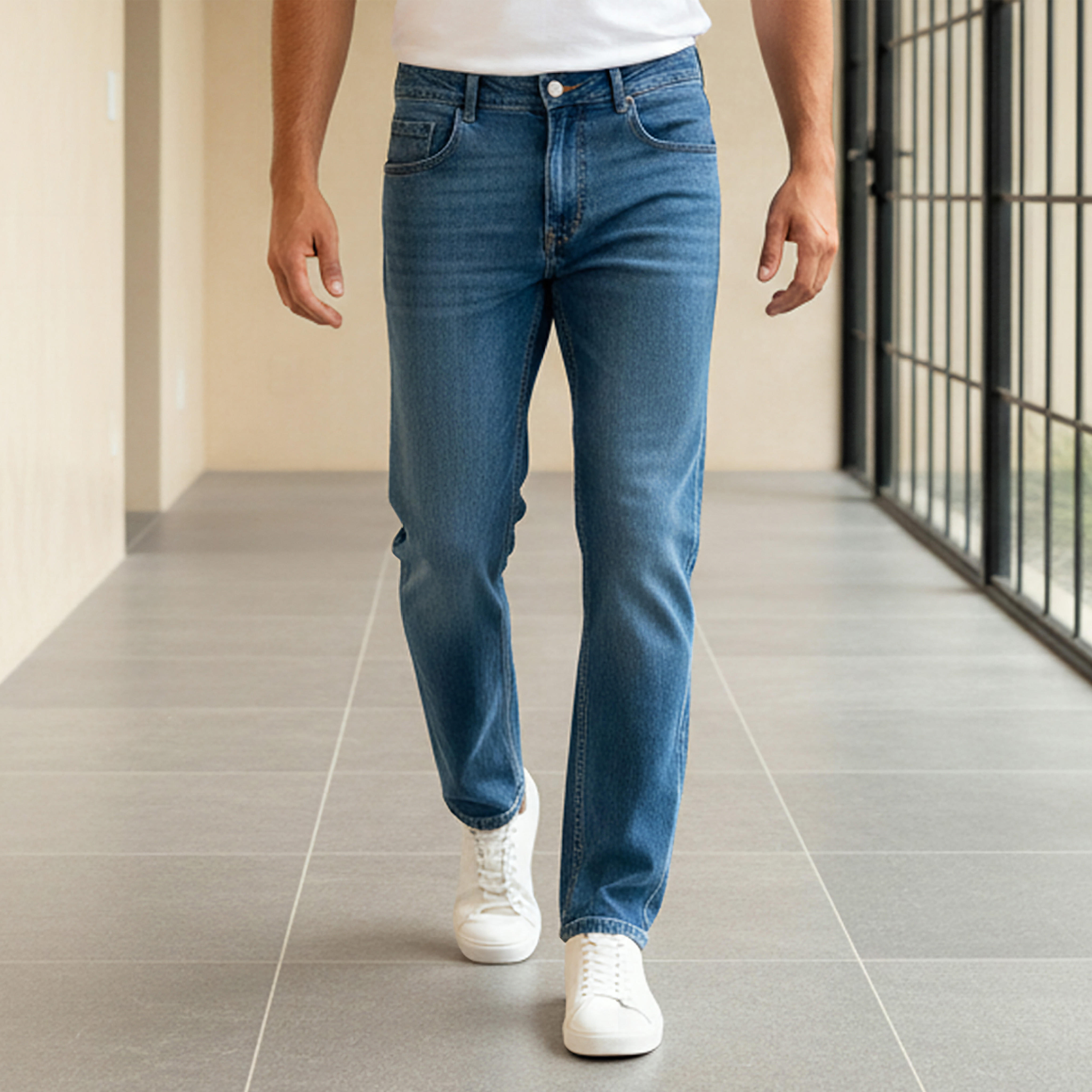 Men Straight Fit Mid-Rise Jeans-men-clothing-bottoms-jeans-image-1