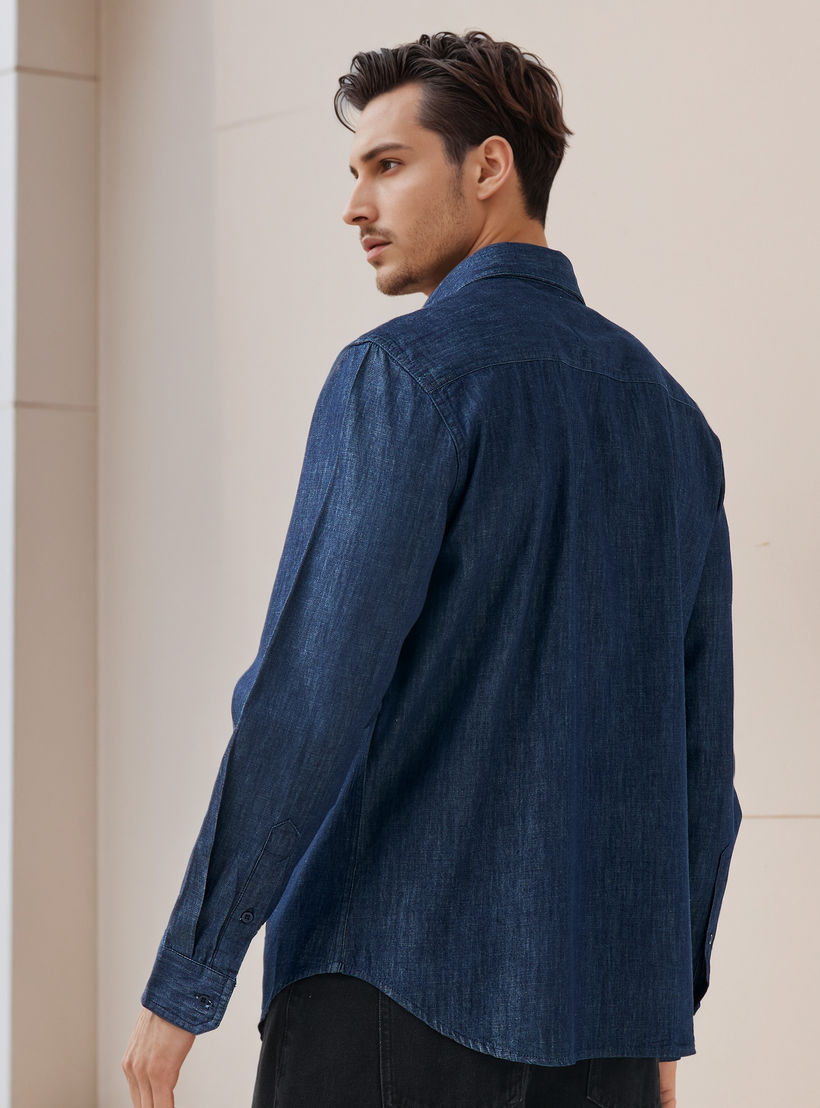 Regular Fit Linen Blend Shirt-men-clothing-shirts-image-3